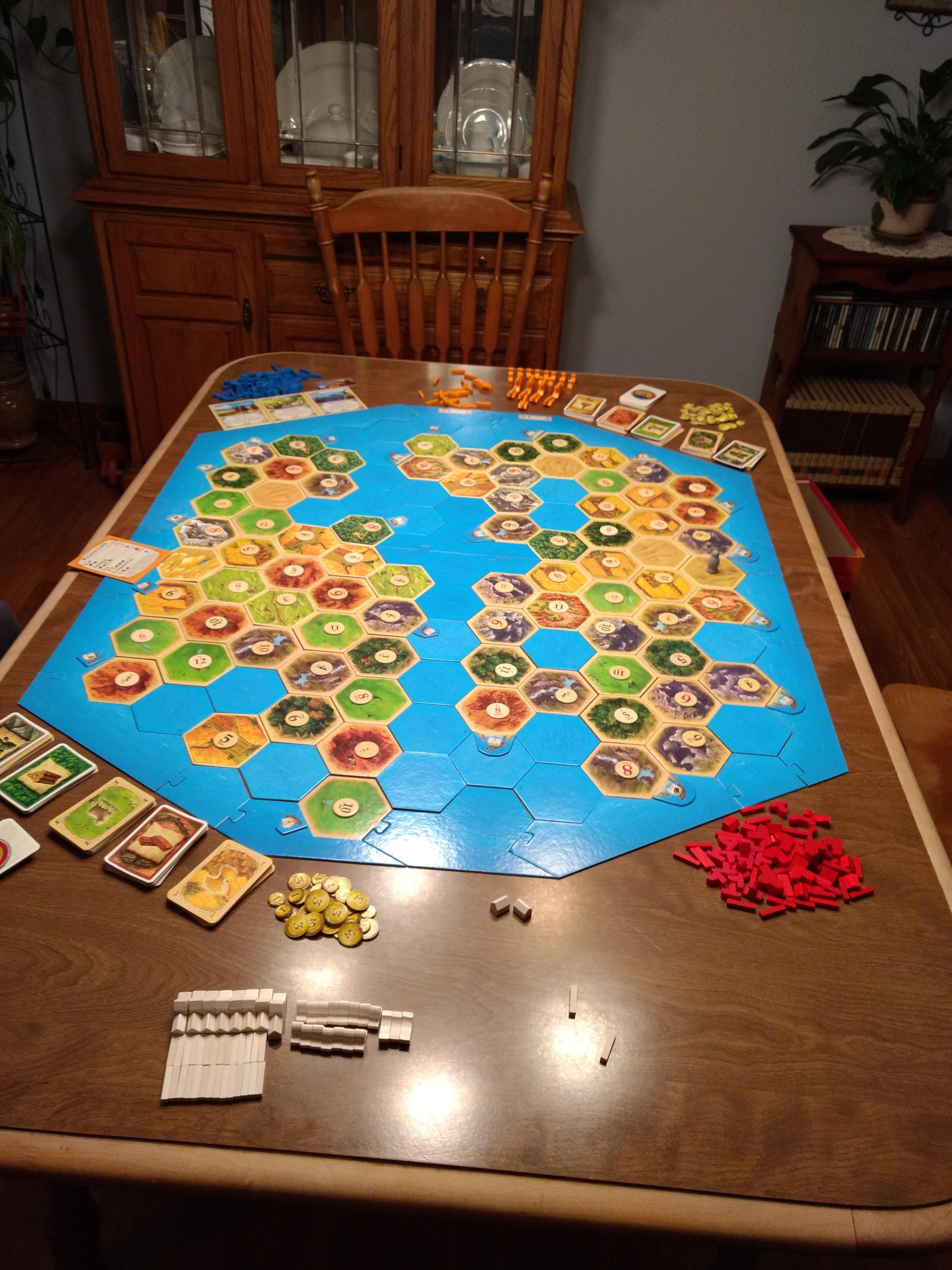 Largest Catan game I have ever played. Probably need more than two islands next time! r/Catan