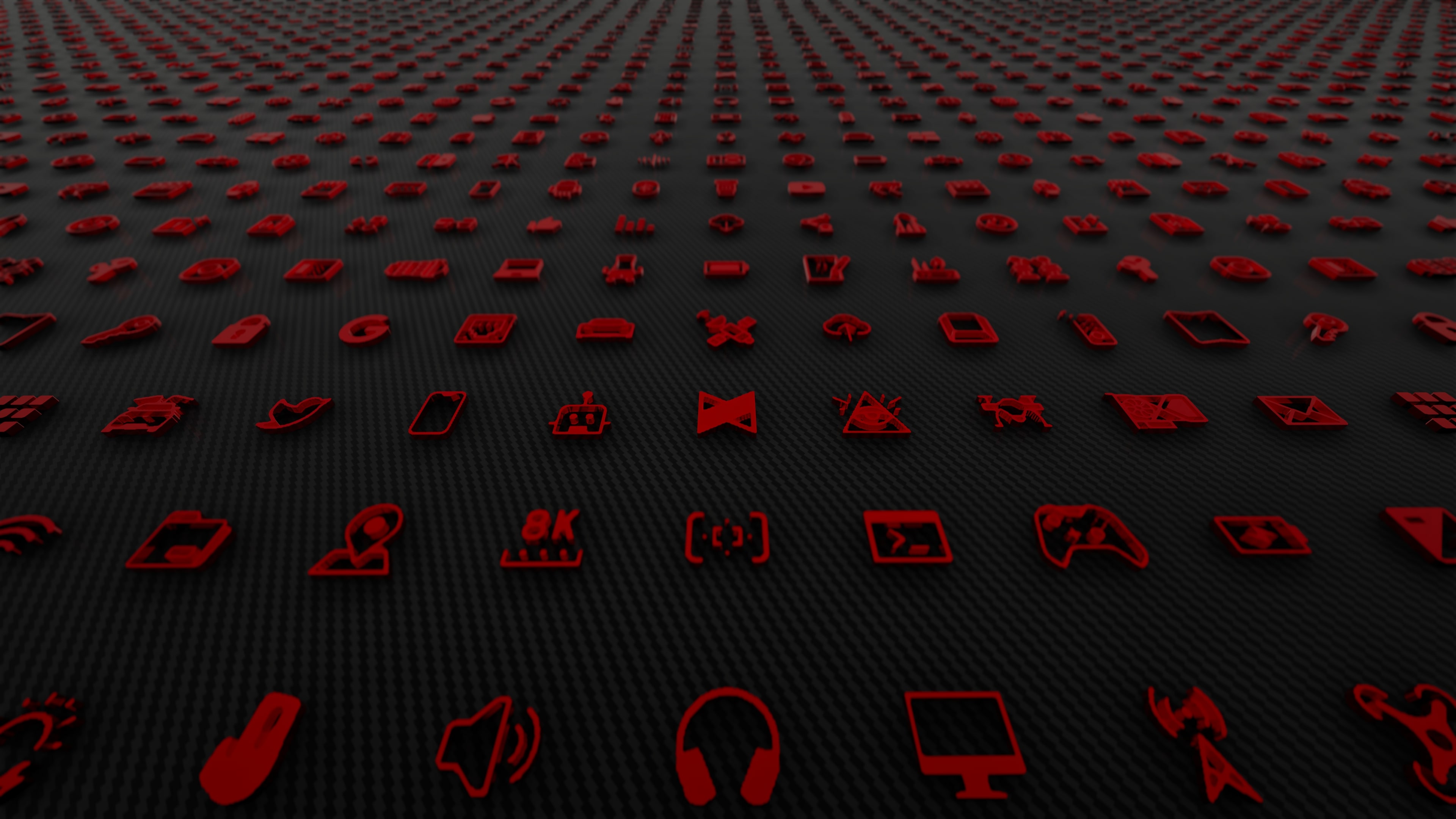 Icons wallpaper but in 3D! r/mkbhd
