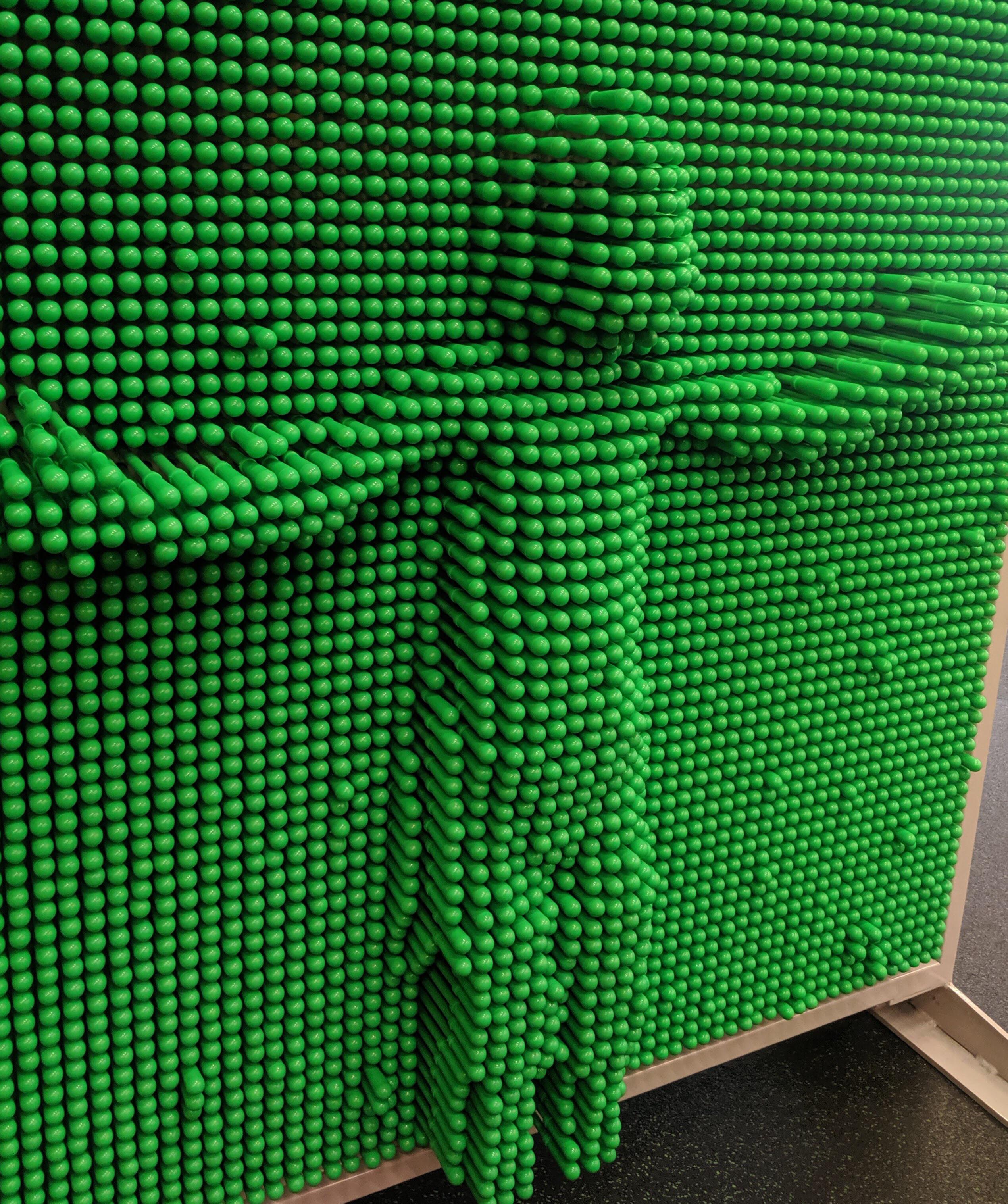 Giant pin impression art at a kids play gym. r/mildlyinteresting