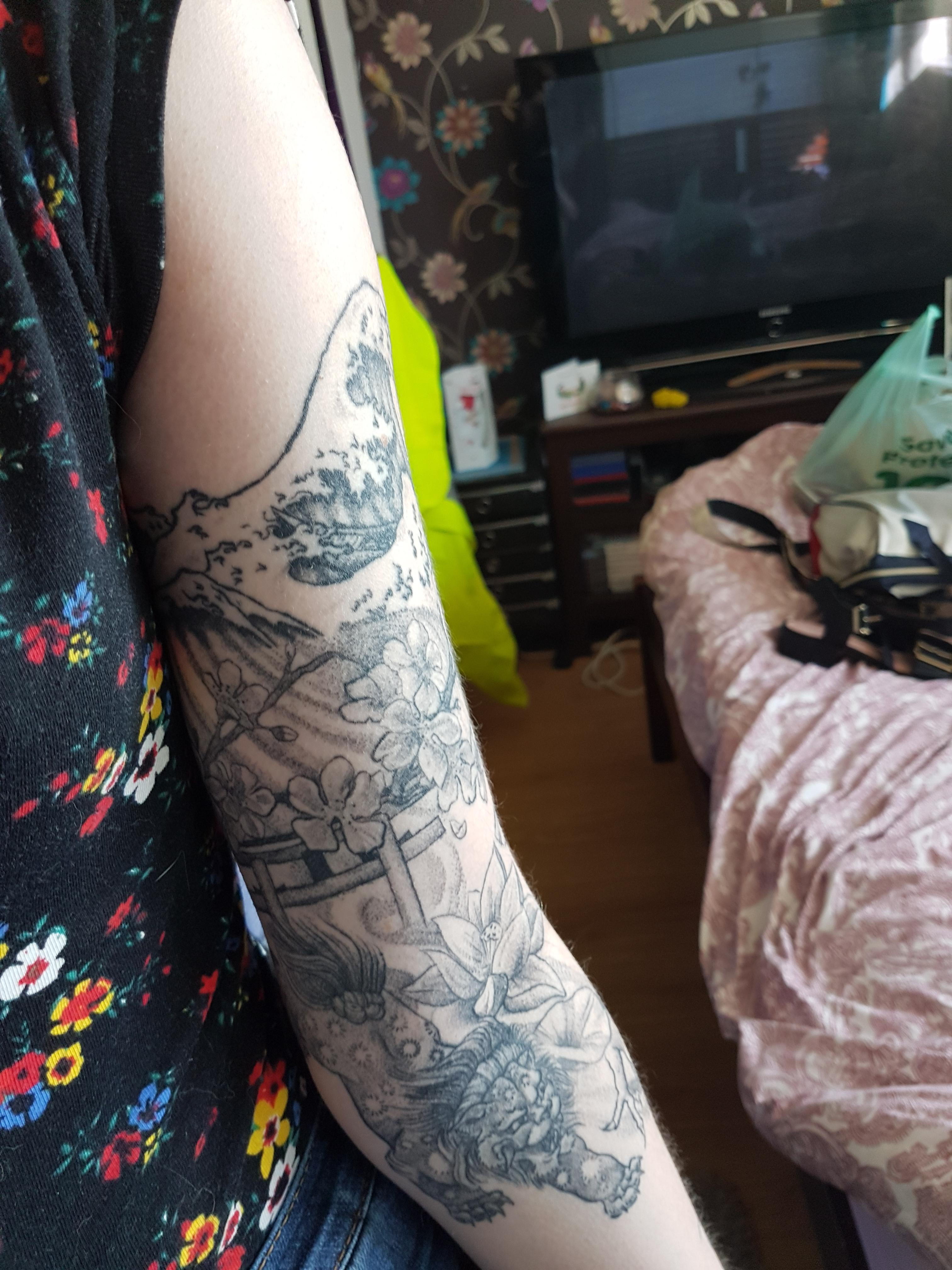 My sleeve so far by Clara LivInk, Meath, Ireland r/tattoos