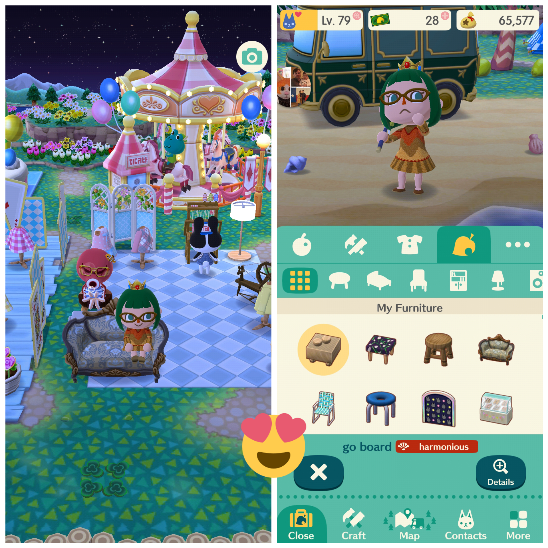 The rococo couch in my inventory an in my camp. It's real! r/ACPocketCamp