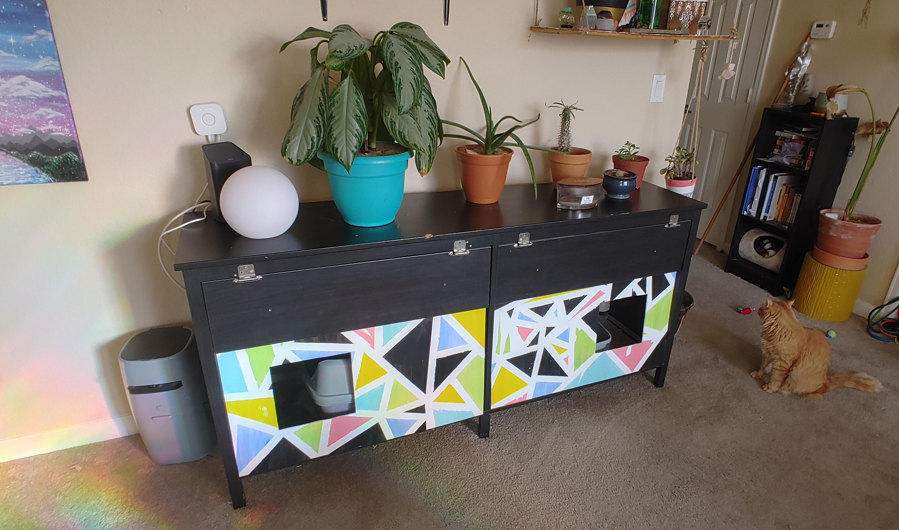 Made a litter box enclosure out of my old Koppang dresser. ) r/ikeahacks
