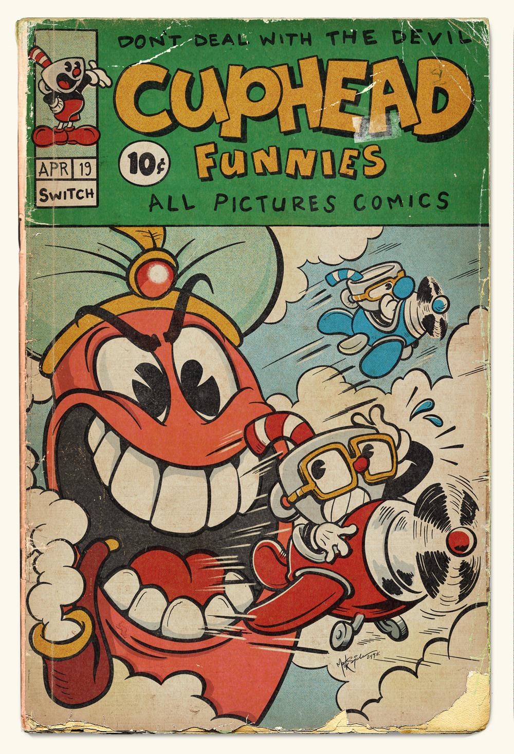 Cuphead as an old pulp comic. r/Cuphead