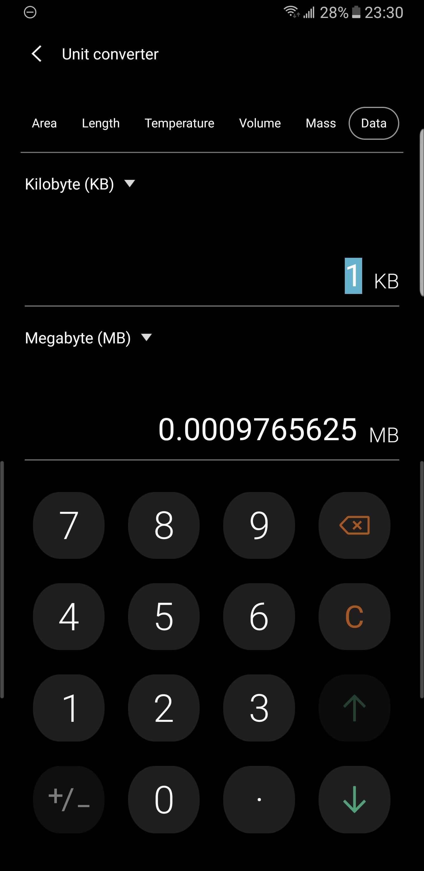 Friendly reminder that Samsung calculator has unit conversion built in
