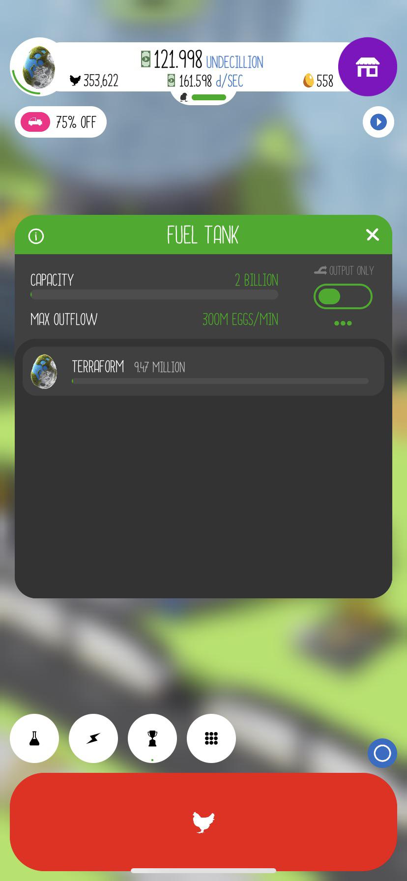 How do you clear unwanted eggs from the fuel tank in the new update. I