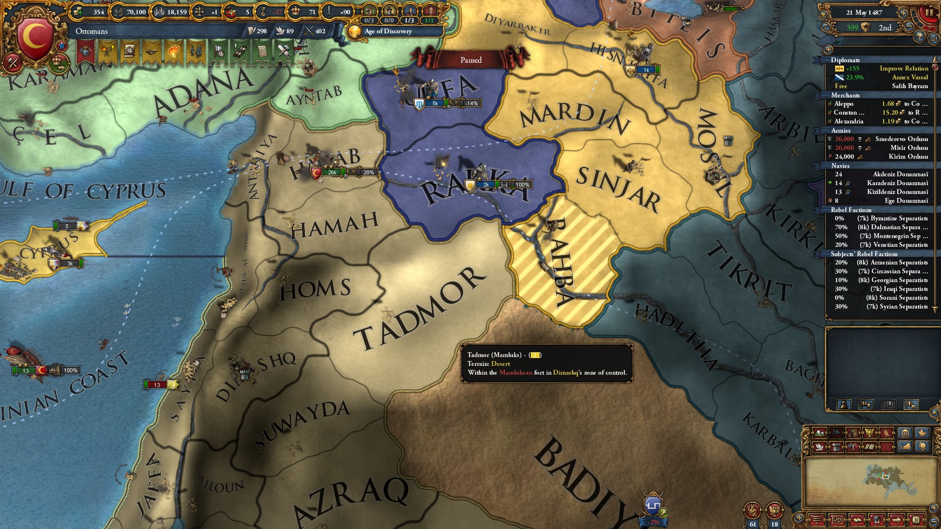 "Just how much more land are you going to conquer?" "Oh... just a