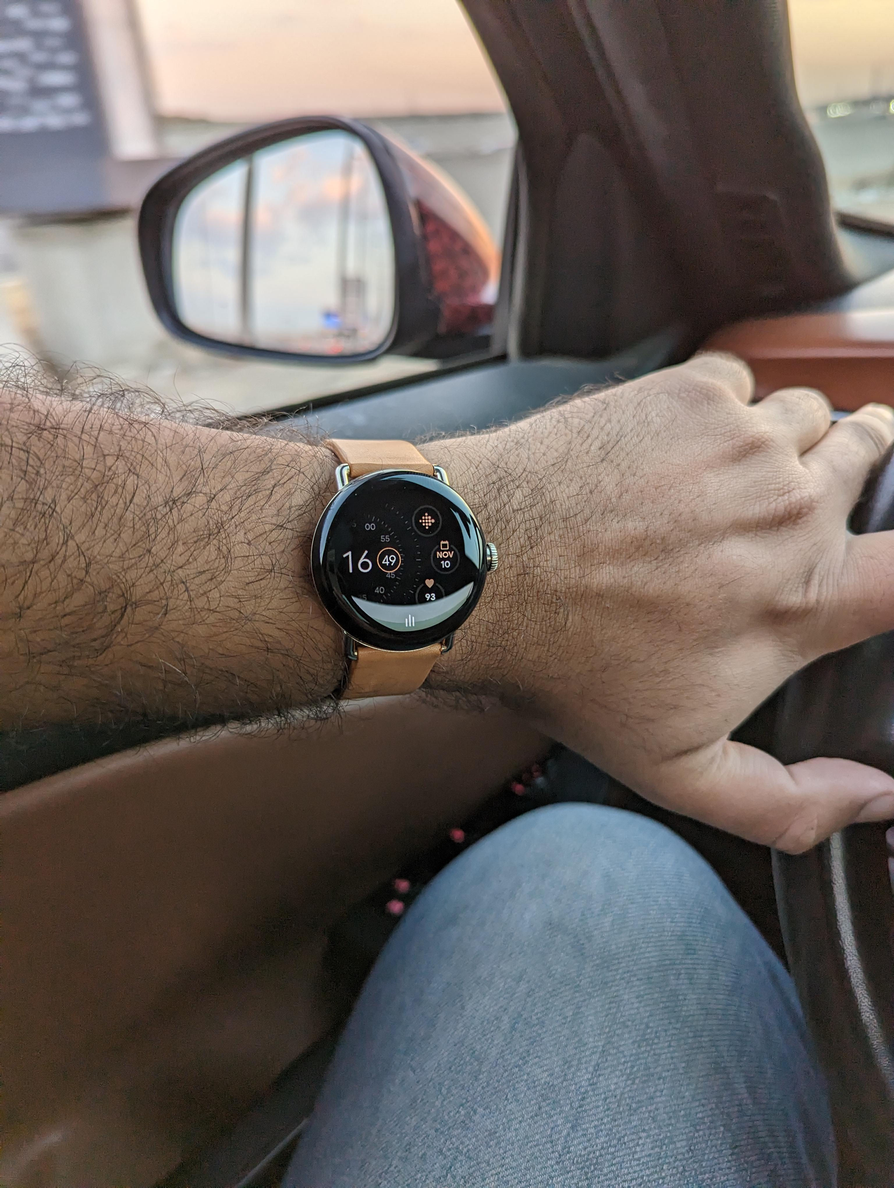 Pixel watch custom strap Skagen x Two tone leather using the hack I