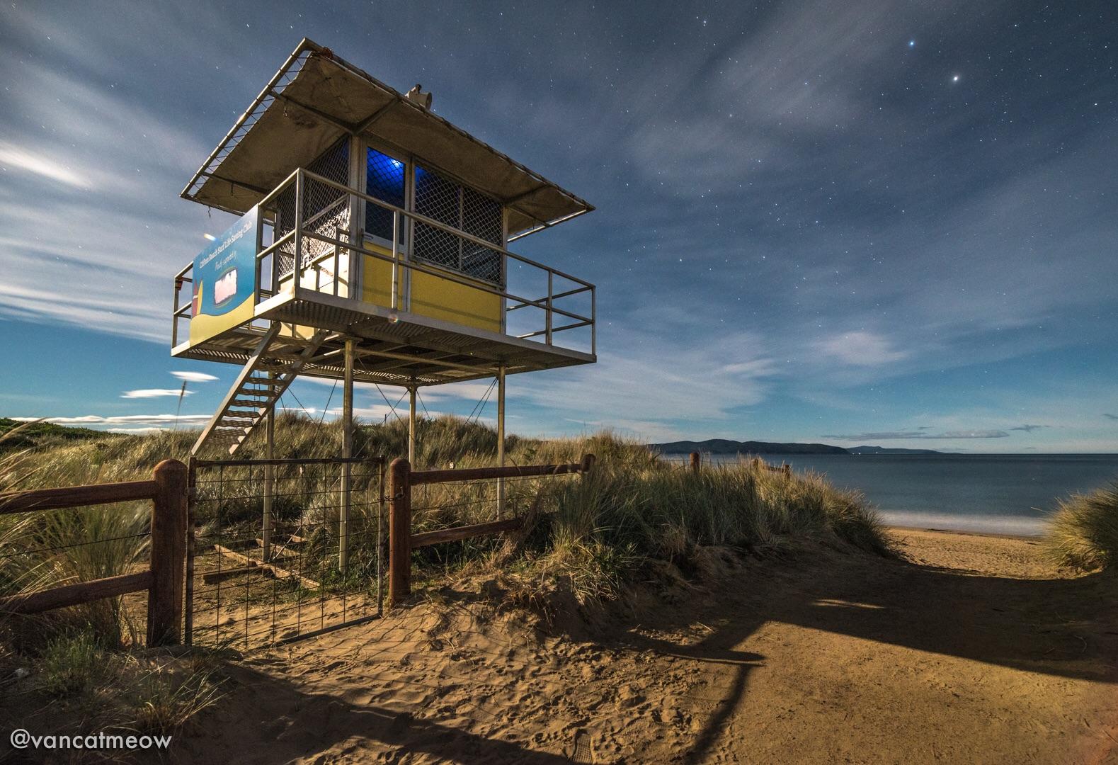 The lifesaver’s tower at Clifton Beach, Tasmania looked particularly