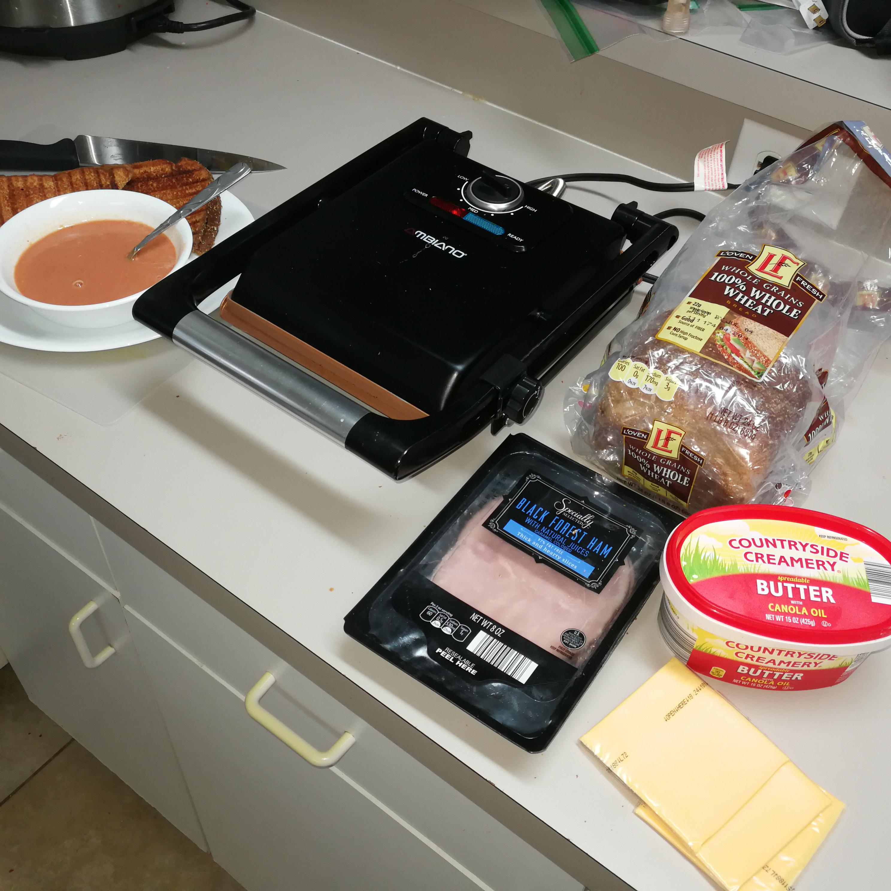 Grilled cheese Aldi style. The panini press does an amazing job of