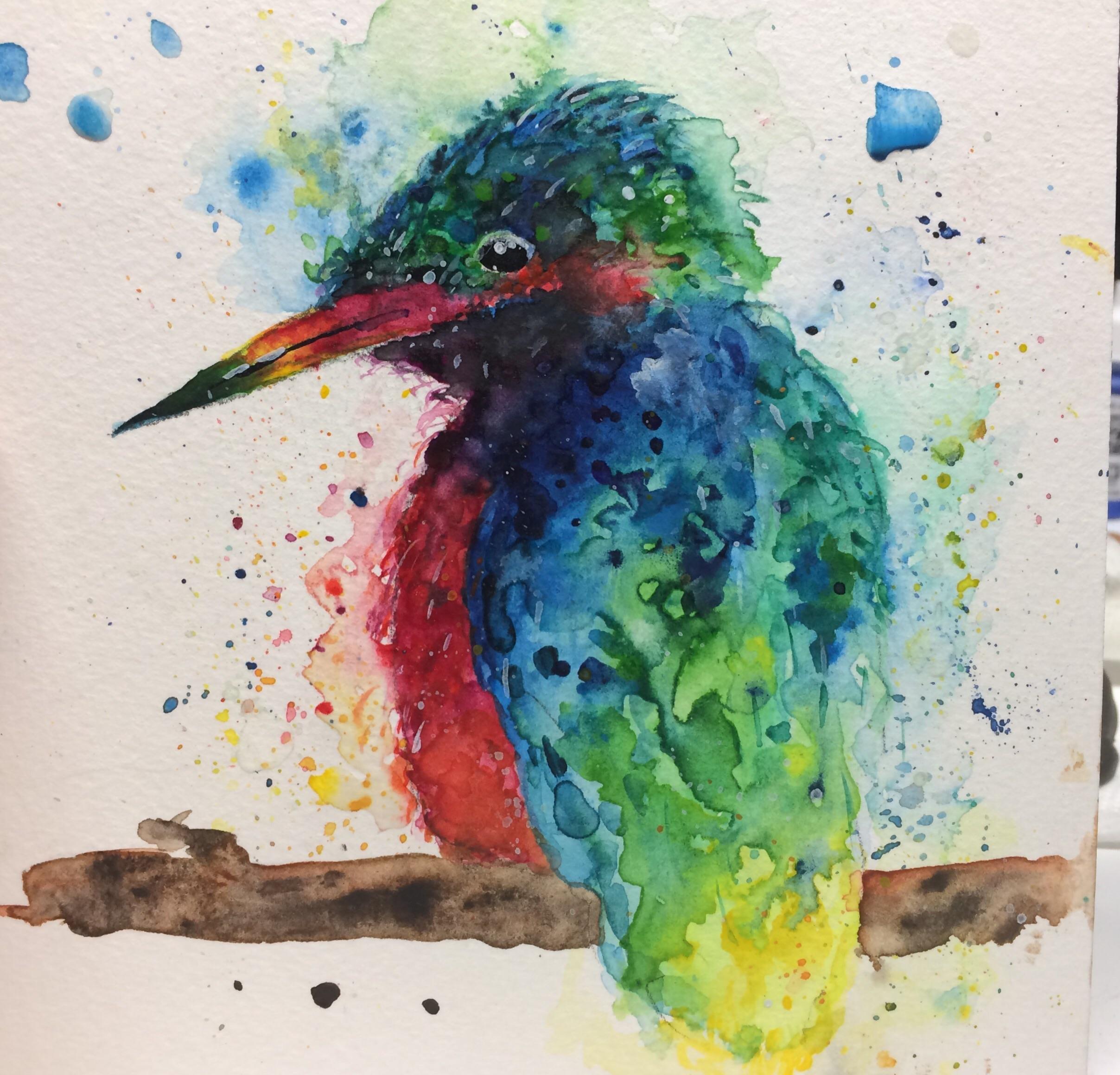 King, Watercolor, 6x6 r/Art
