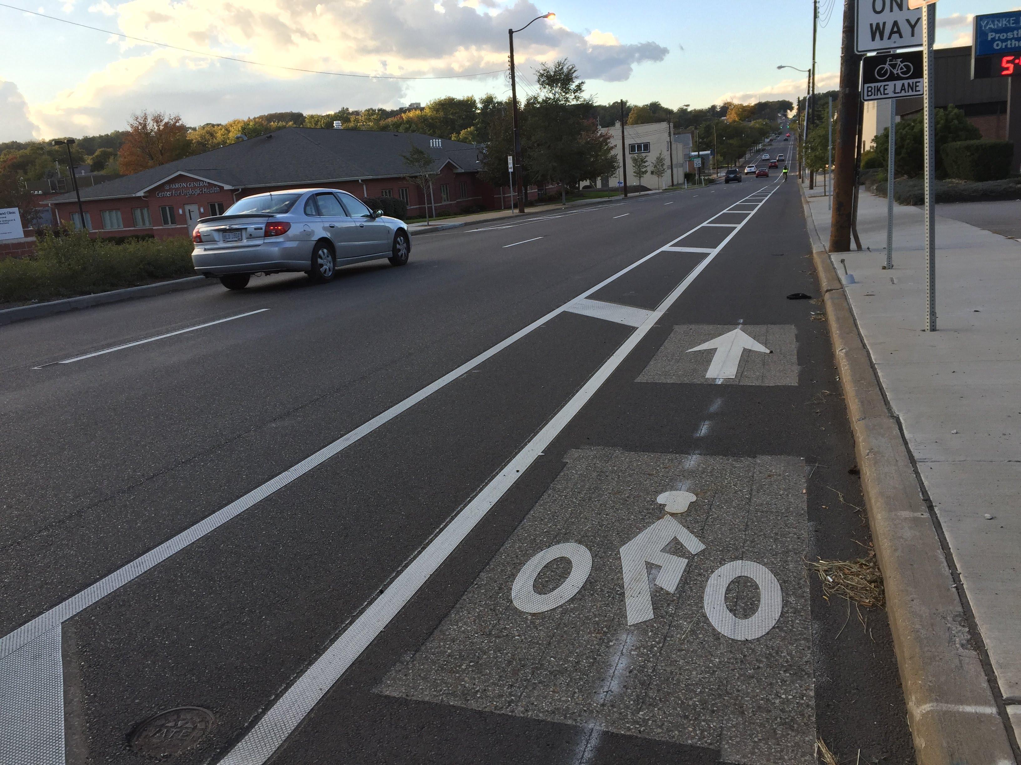 West Exchange Bike Lane r/akron