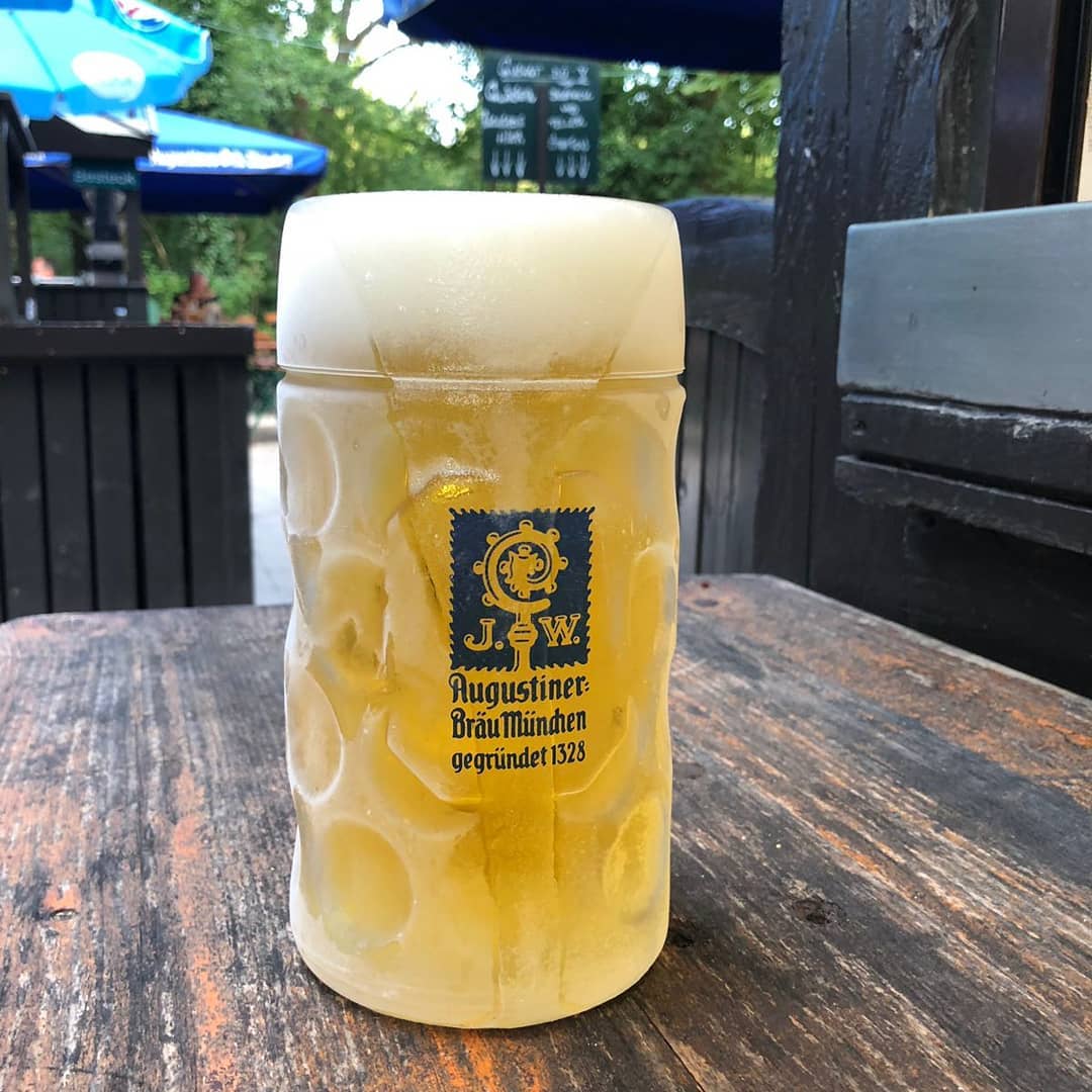 Frozen mug of beer in a beer garden in munich r/beerporn