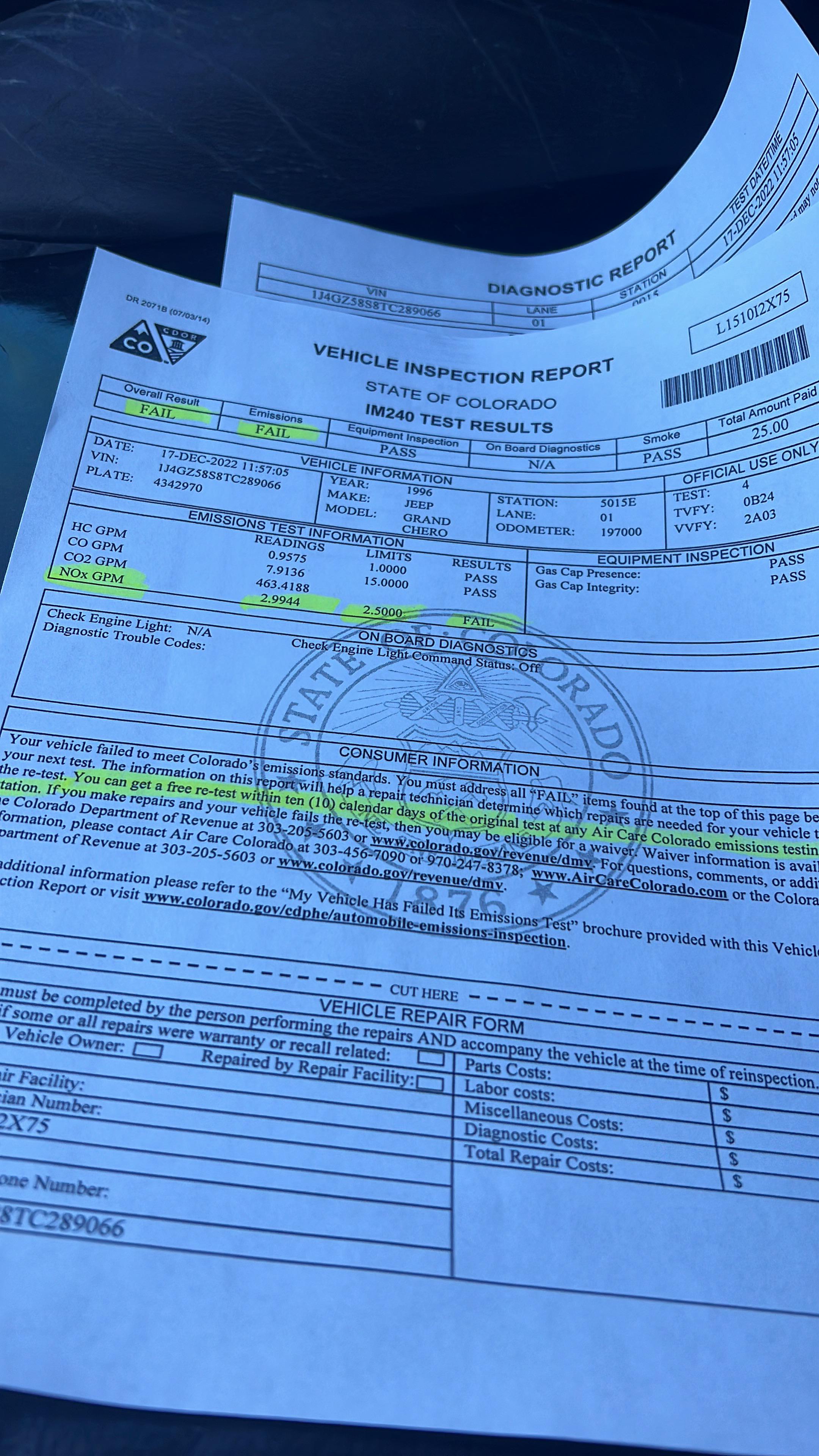 Second time I try passing emission, any suggestions before I sell? r/Jeep