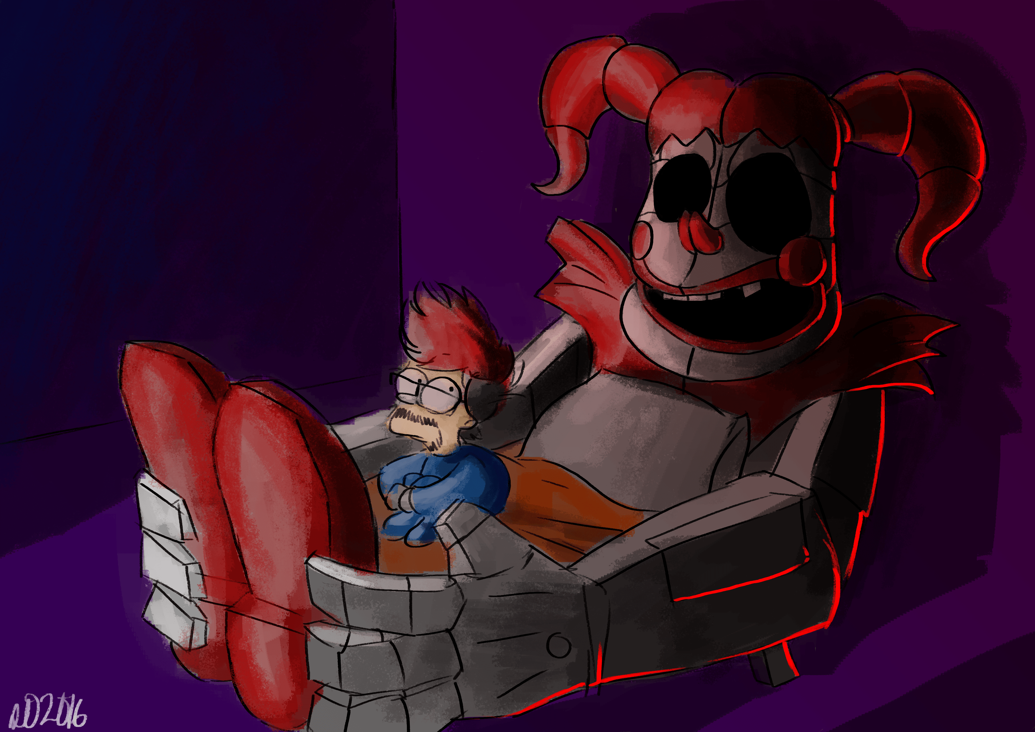 (Joke) Fanart "Can't Sleep, Baby Will Eat Me" fivenightsatfreddys