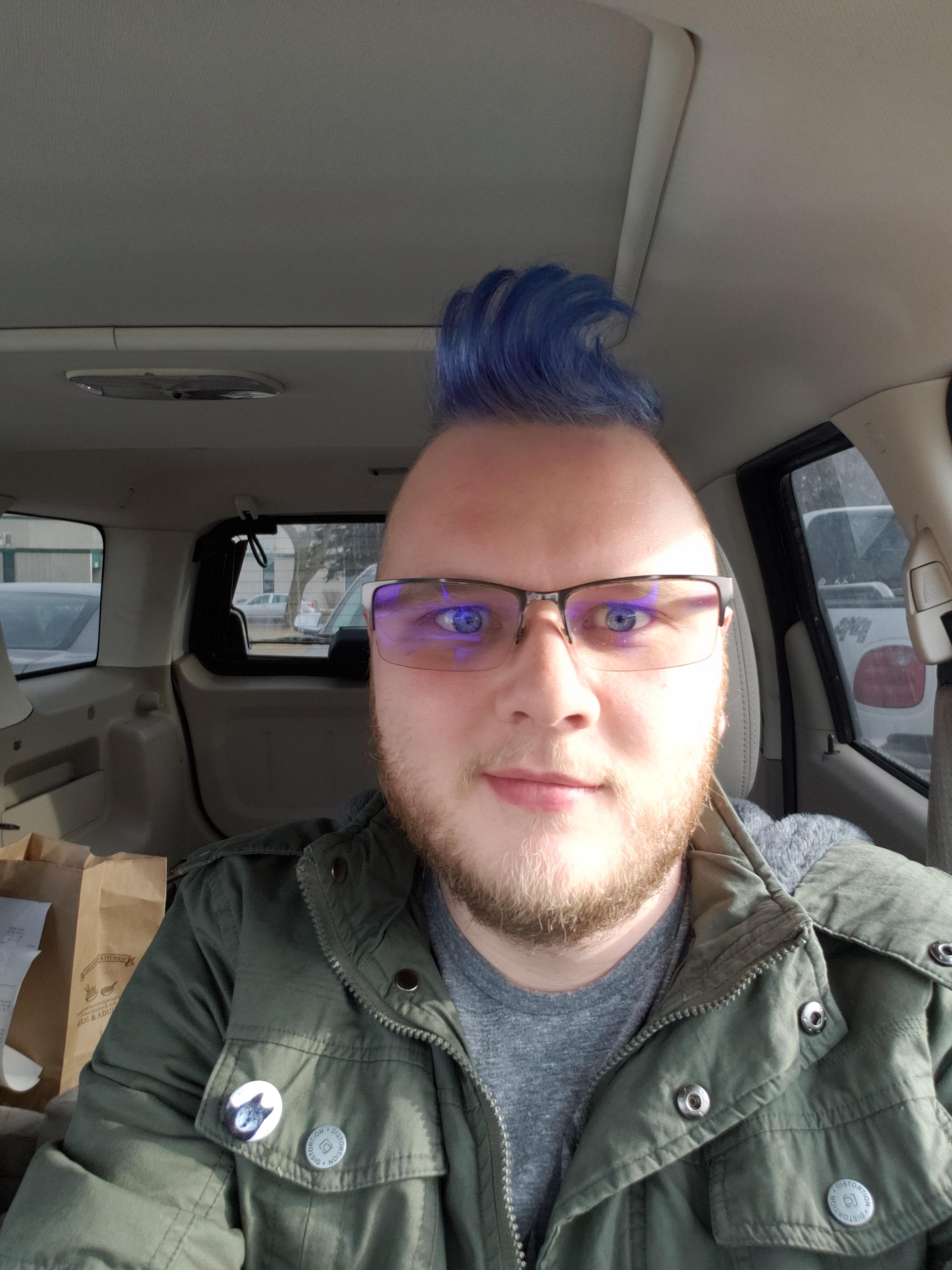 My new haircut and color. I look like one of Bowser's children. And I