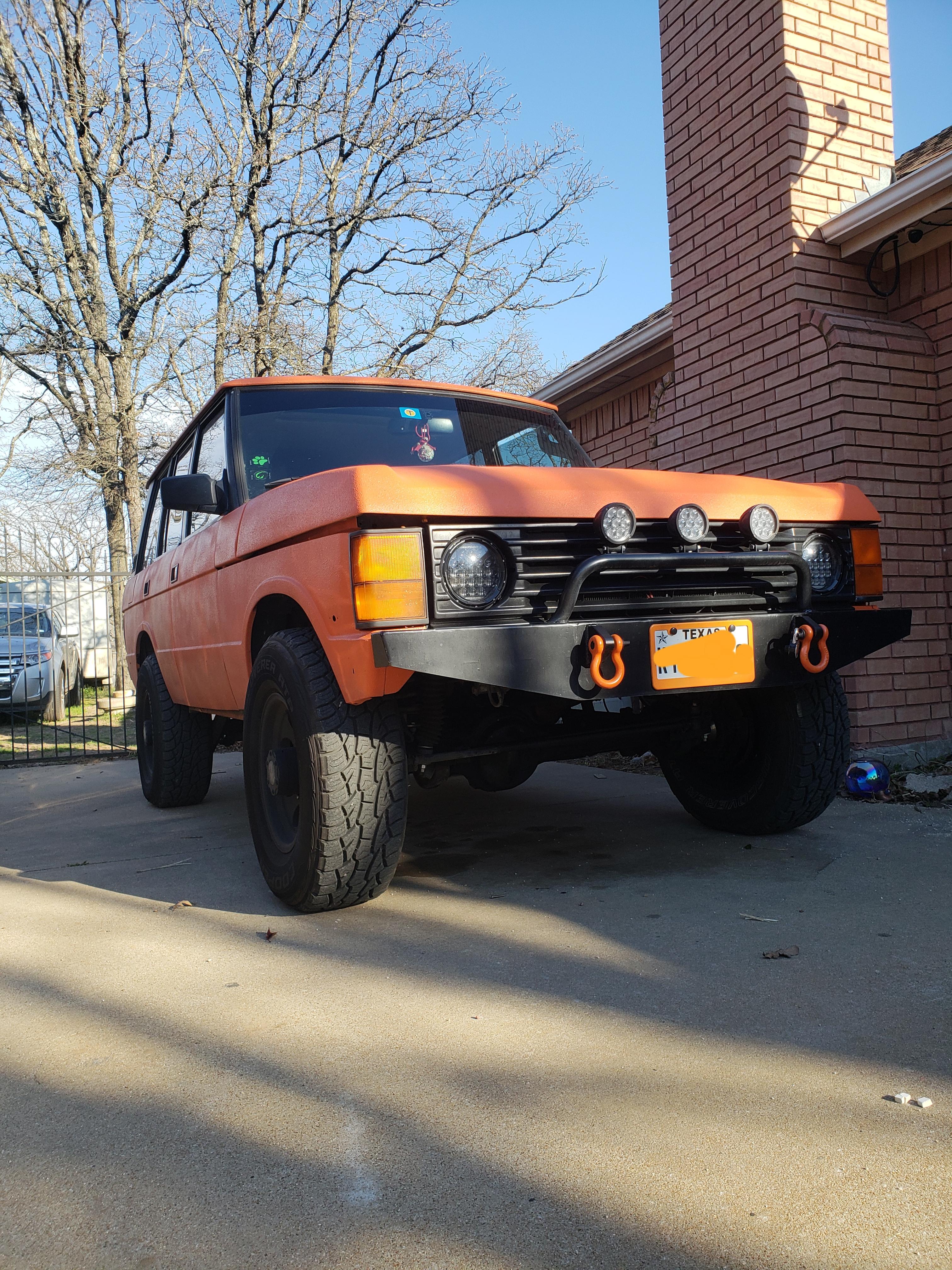 My custom bedliner orange 1994 Land Rover Classic r/LandRover