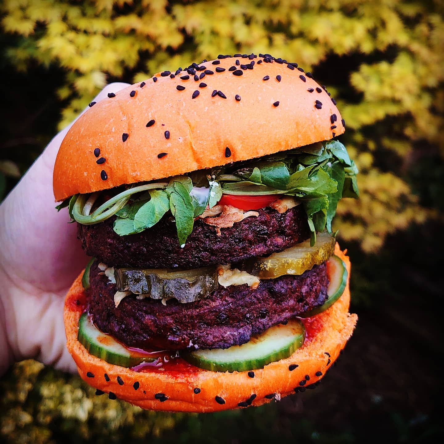 Vegan Cheese Burger Stack r/VeganFood