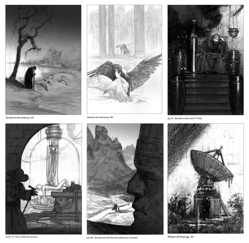 Sketches for the Folio edition of Book of the New Sun r/genewolfe