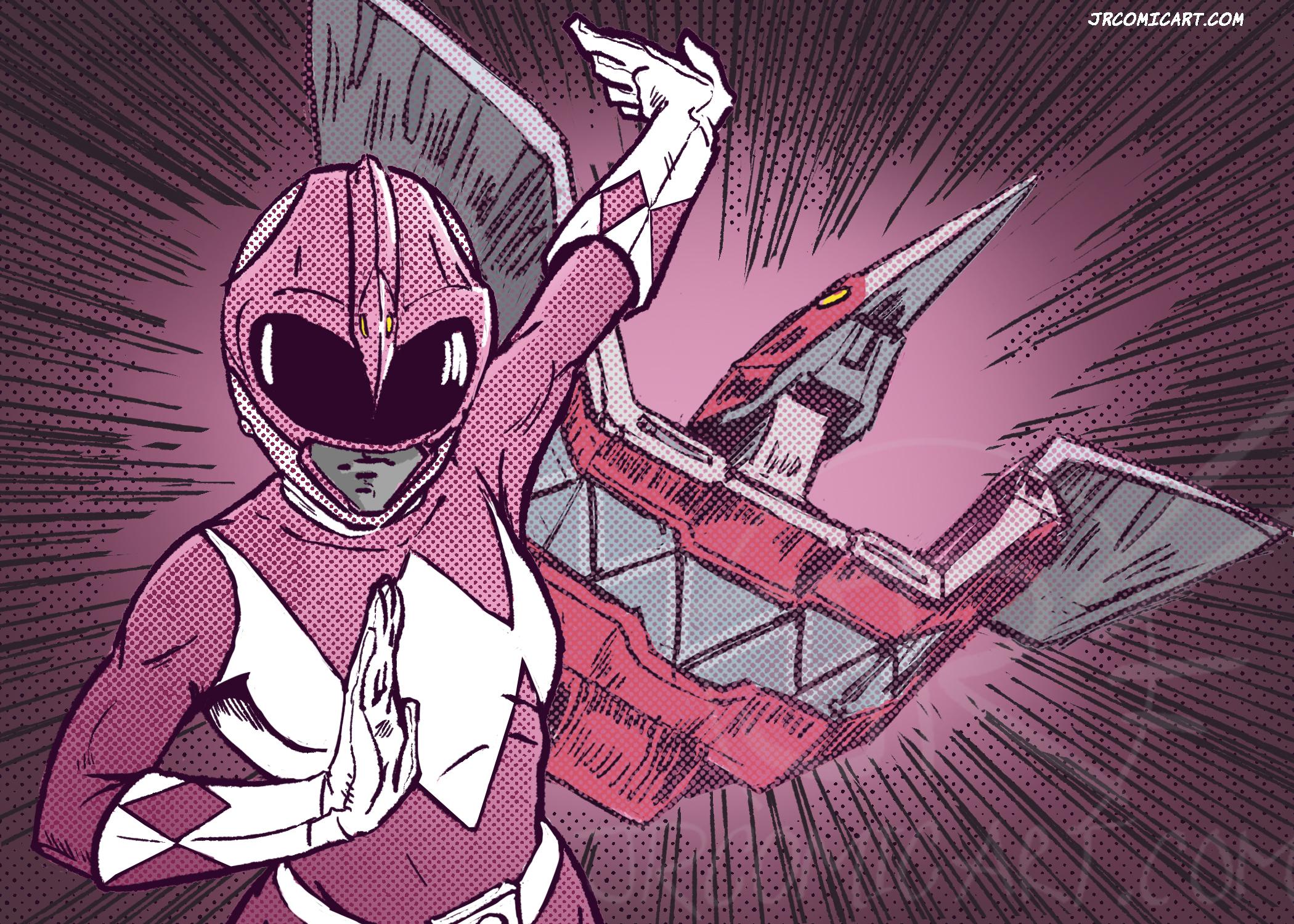 Pink Ranger from my Mighty Morphin Power Rangers art set. I love the
