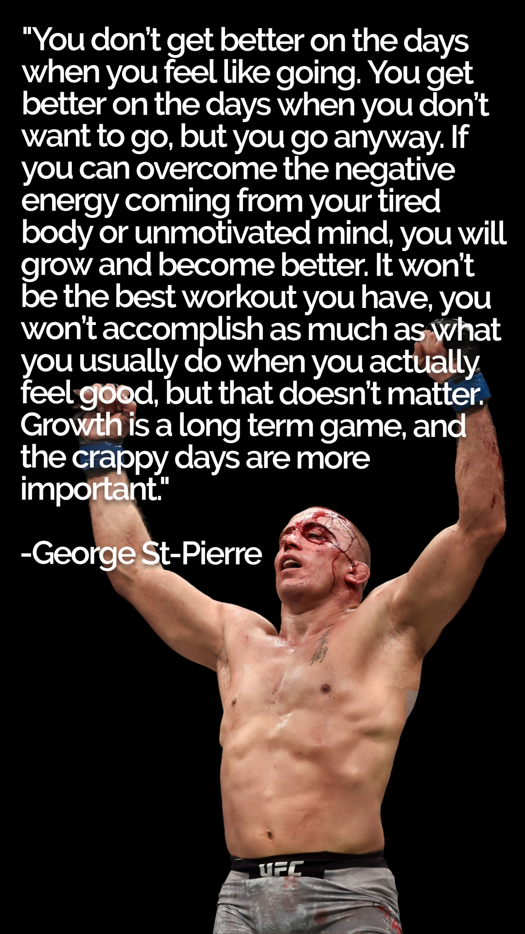 I don't enjoy motivational quotes, but GOAT is GOAT. r/ufc