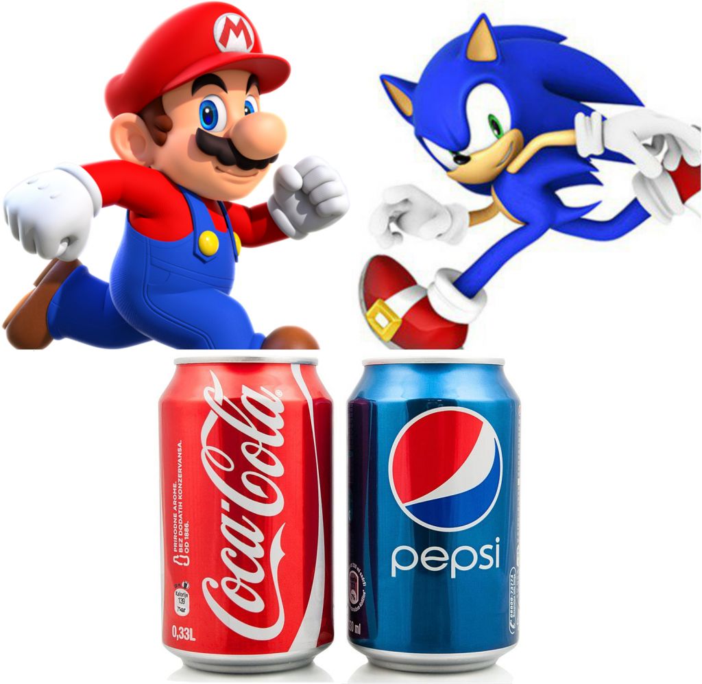 Mario > Sonic also Coke > pepsi also red > blue lol gaming