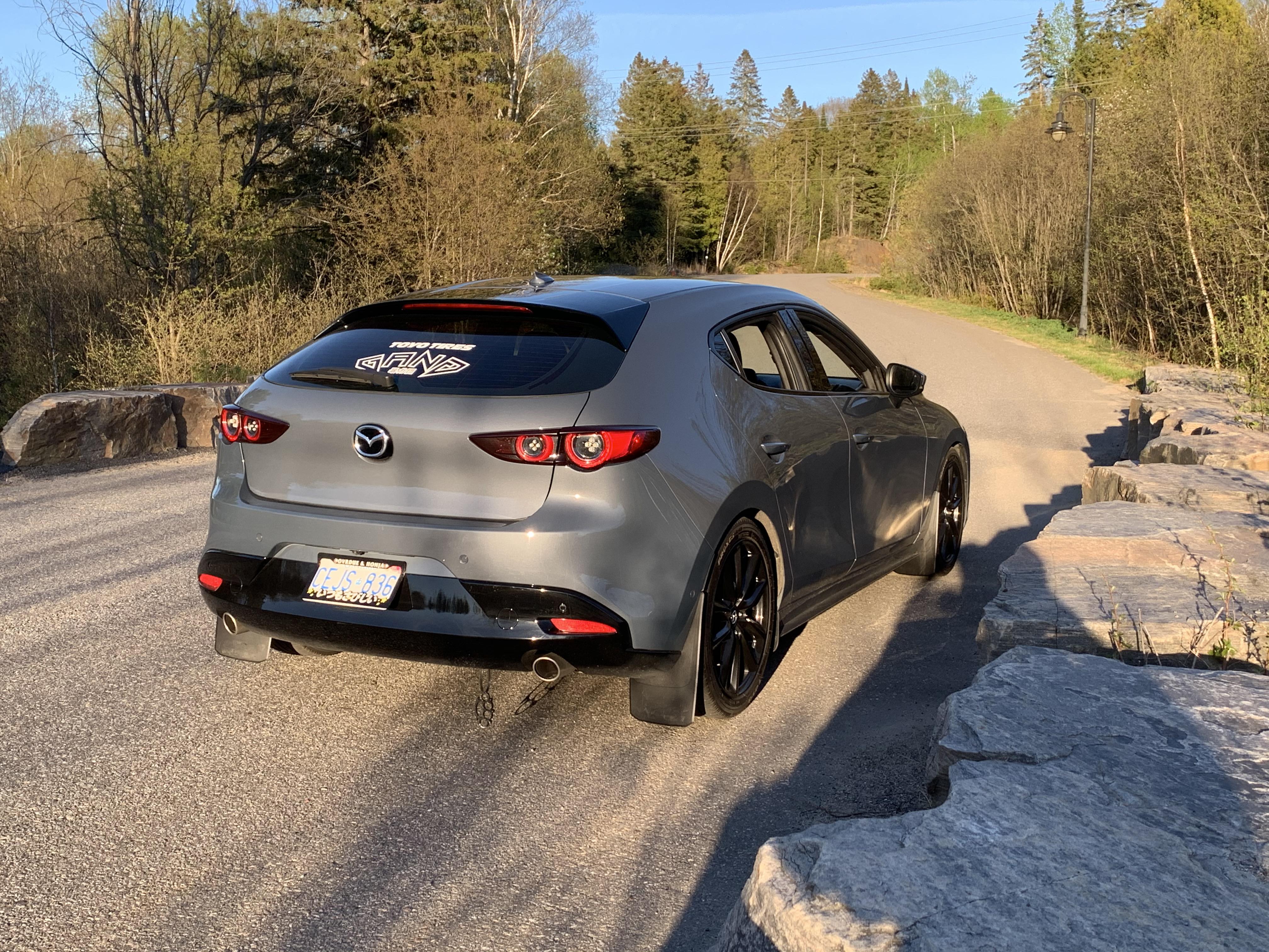 for the people asking for a photo from the back with the mud flaps! r