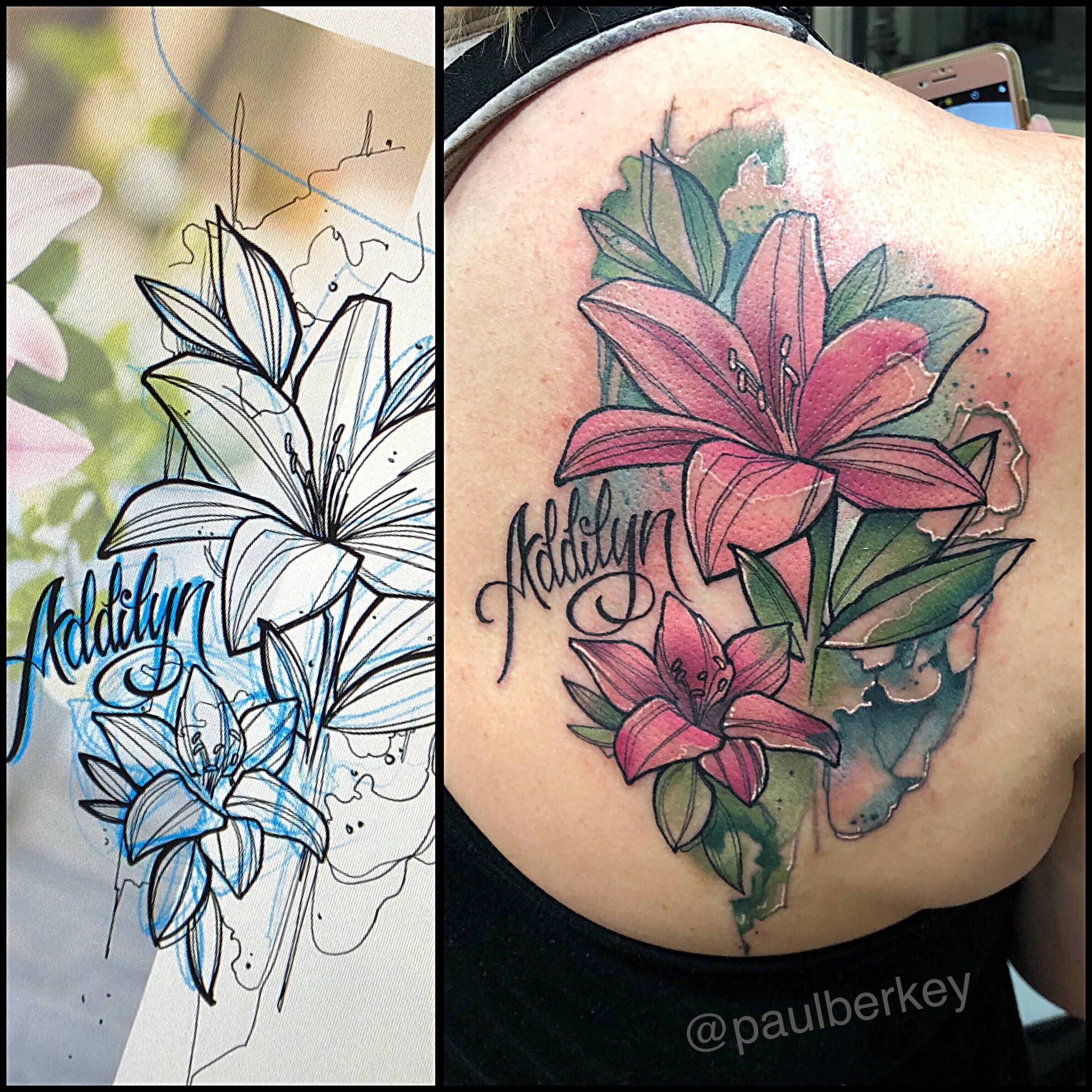 My attempt at watercolor styled tattoo // paulberkey Denver, CO r