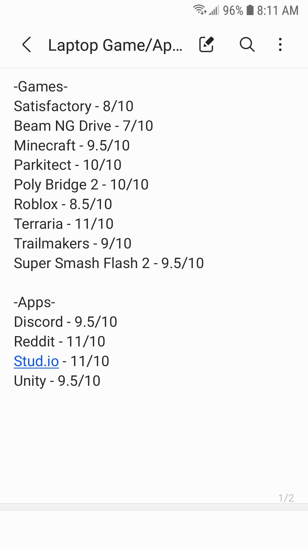 Do you guys have any other good laptop game/app suggestions? gaming