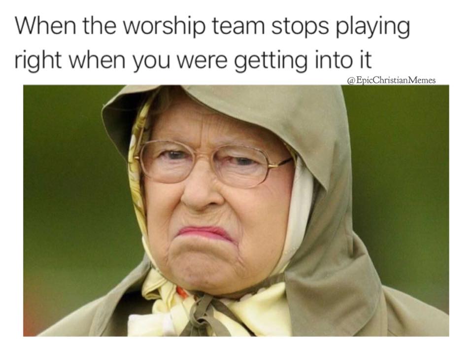 Worship team suddenly stopping always threw me off
