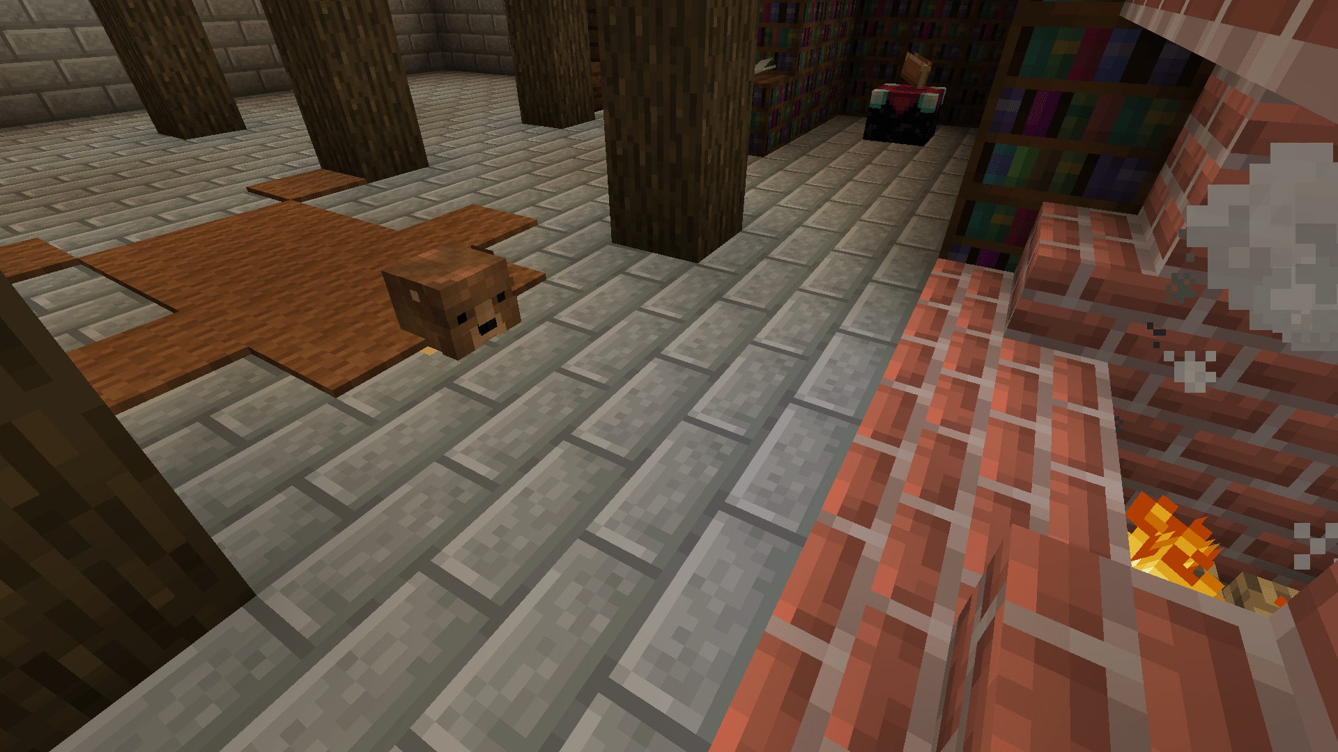 I made a bearskin rug for my wife. r/Minecraft
