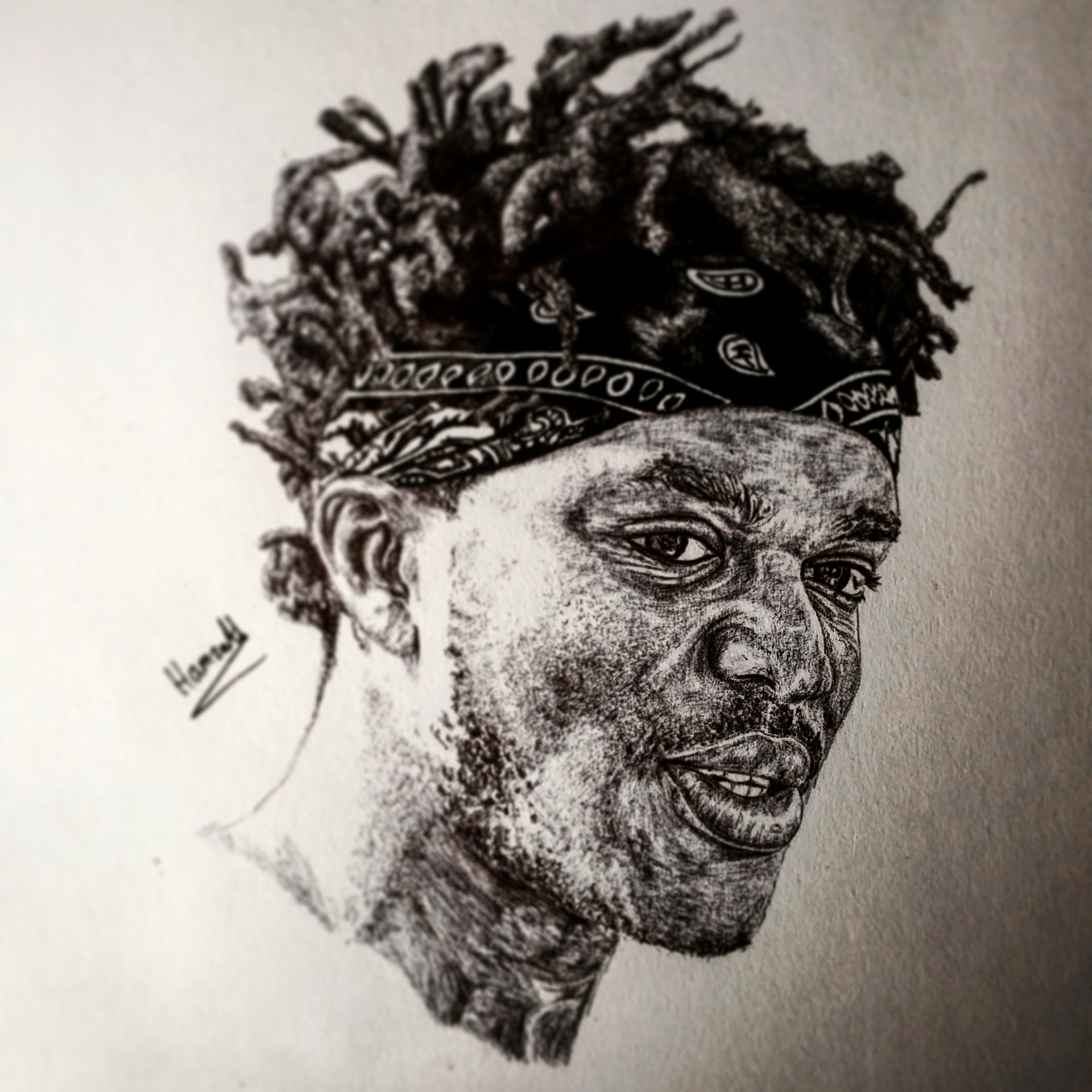 Drawing of KSI that i did. there's more on my IG hamzaali_02 this is drawn in pen, upvote so JJ