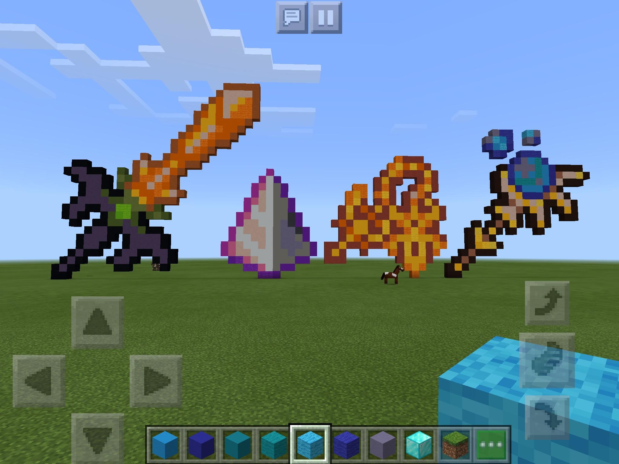 Some terraria weapons I made. The stardust dragon staff isnt the best
