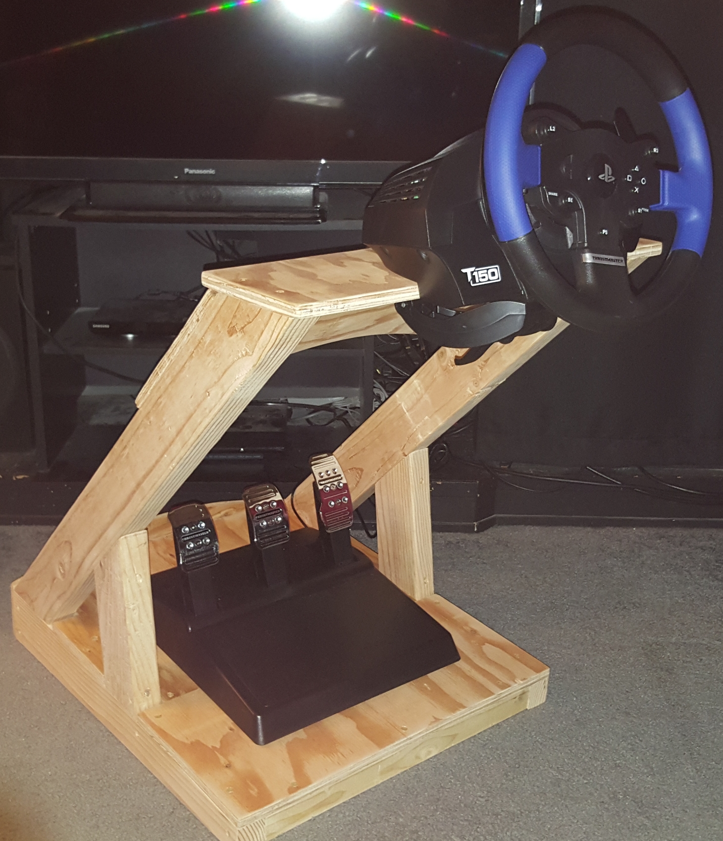 Just made a stand for my wheel and pedals! r/PSVR
