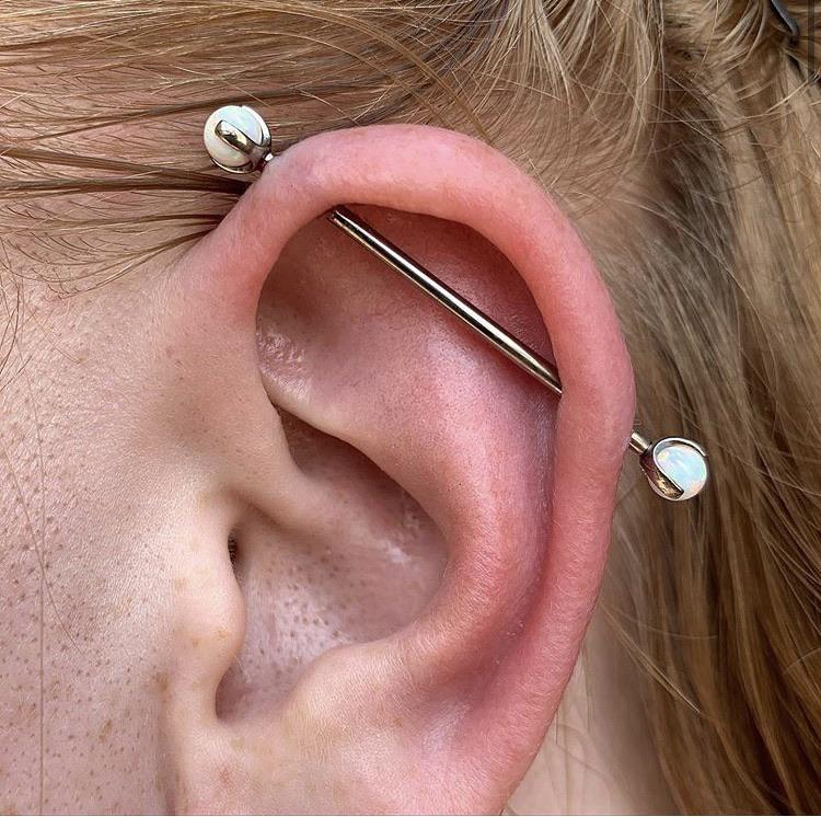 Fresh Industrial, first piercing since my lobes at 3 y/o. Hurts but I’m
