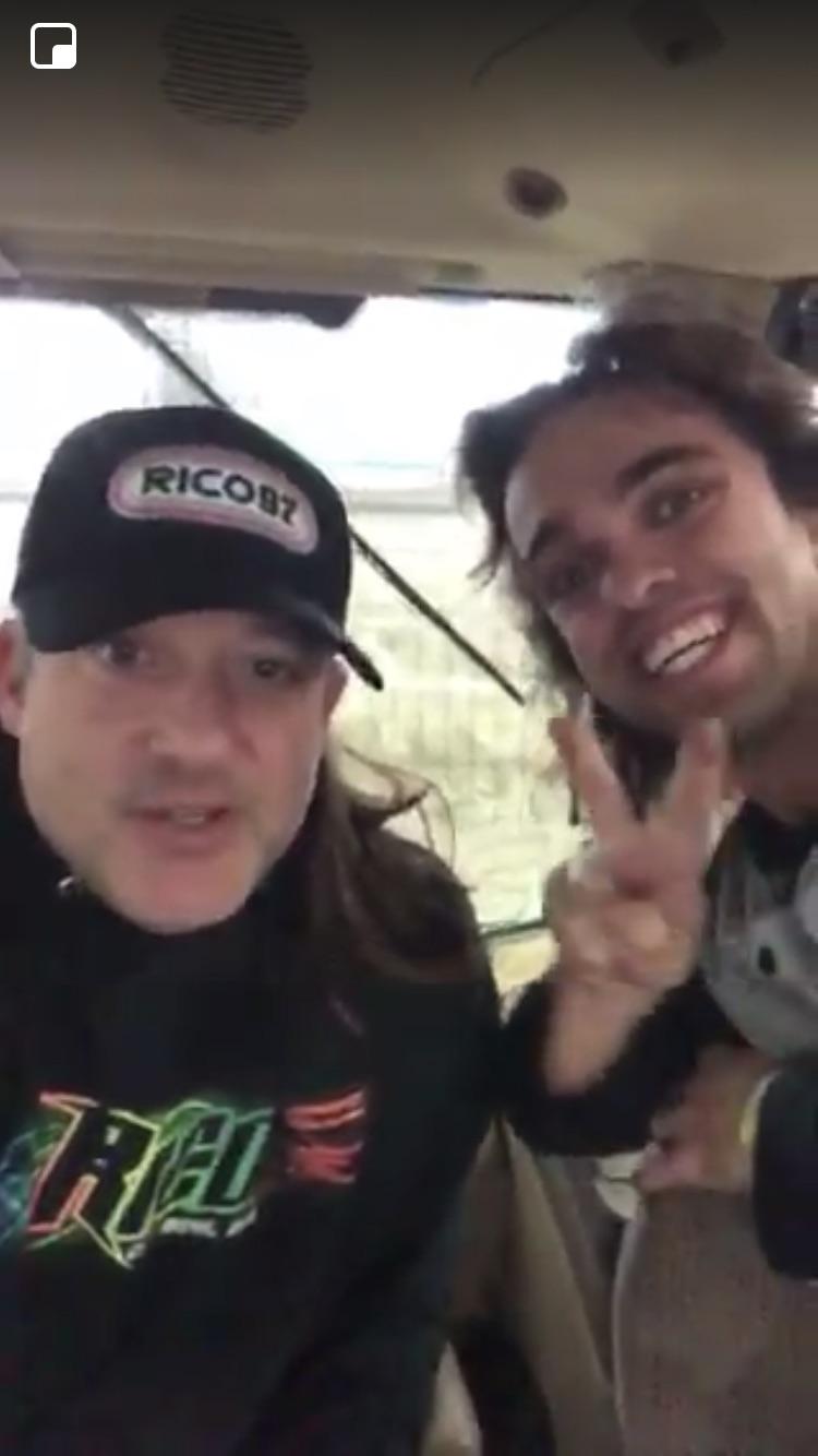 Tony Stewart repping the Rico Abreu “Mullet Hat” at the Chili Bowl r