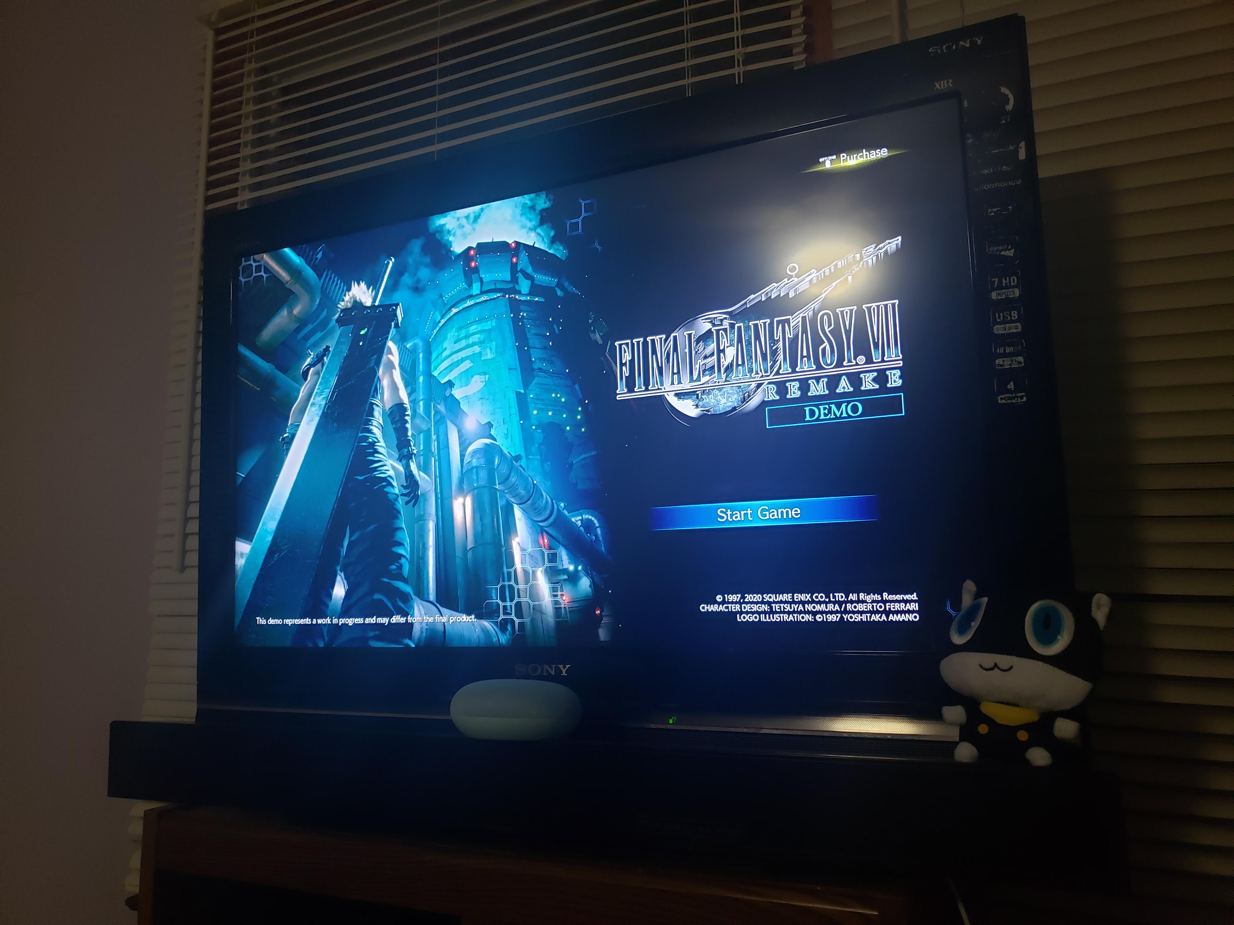 What is the best tv under 1000 to play Final Fantasy VII Remake on