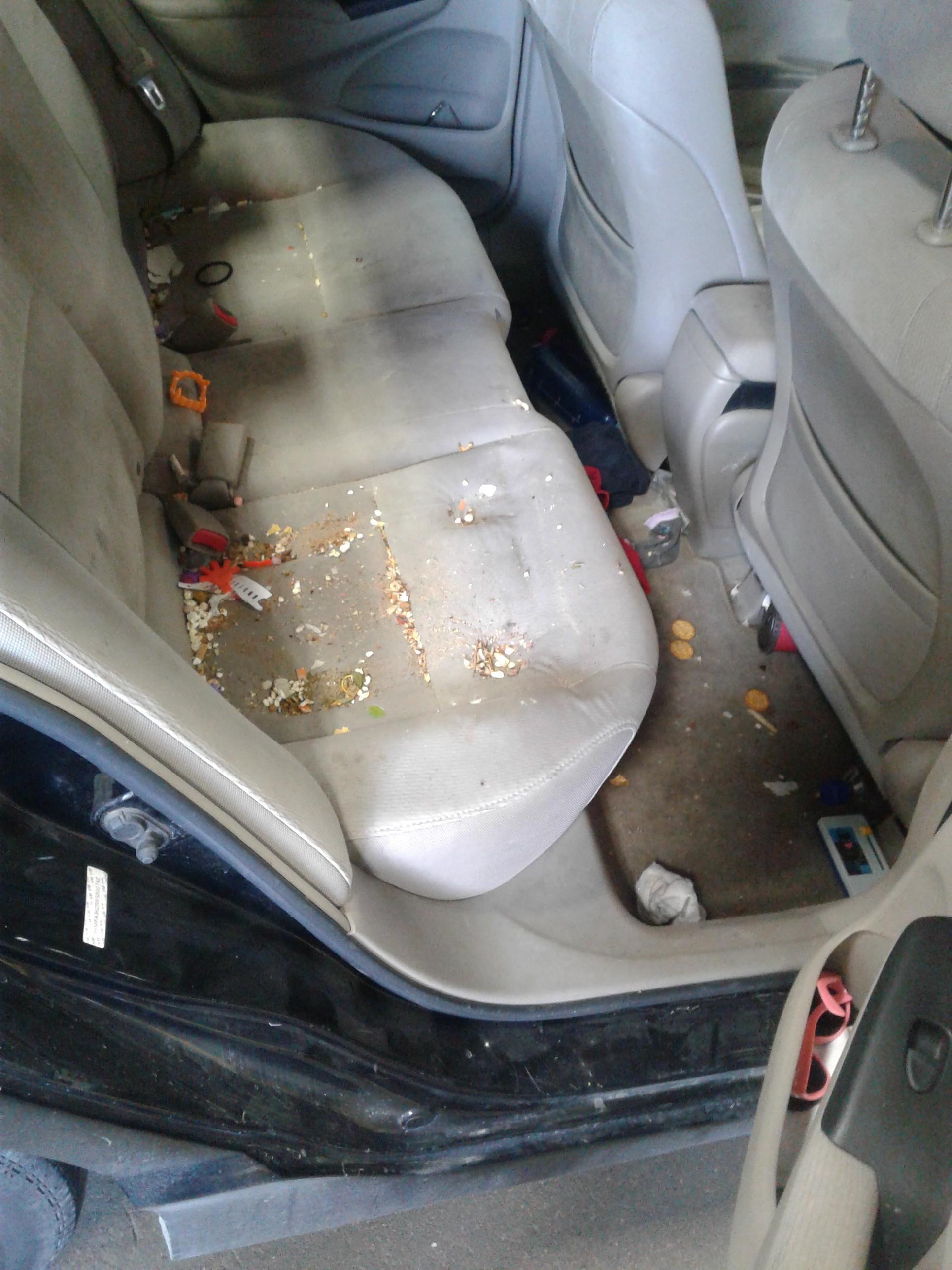 The armrests were sticky...