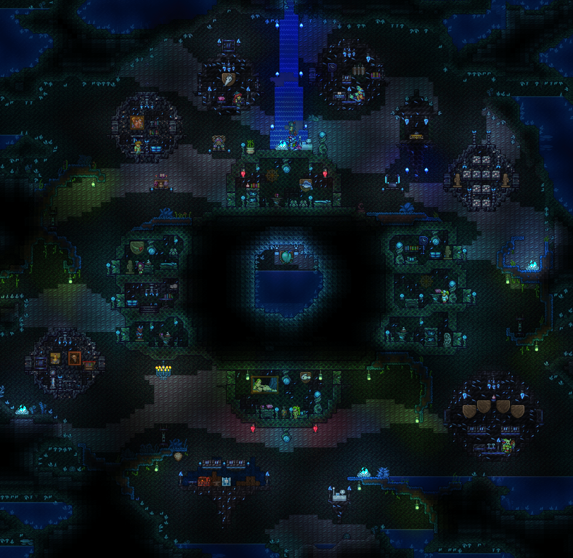 I attempted a base in the newly added modded biome in the Calamity Mod