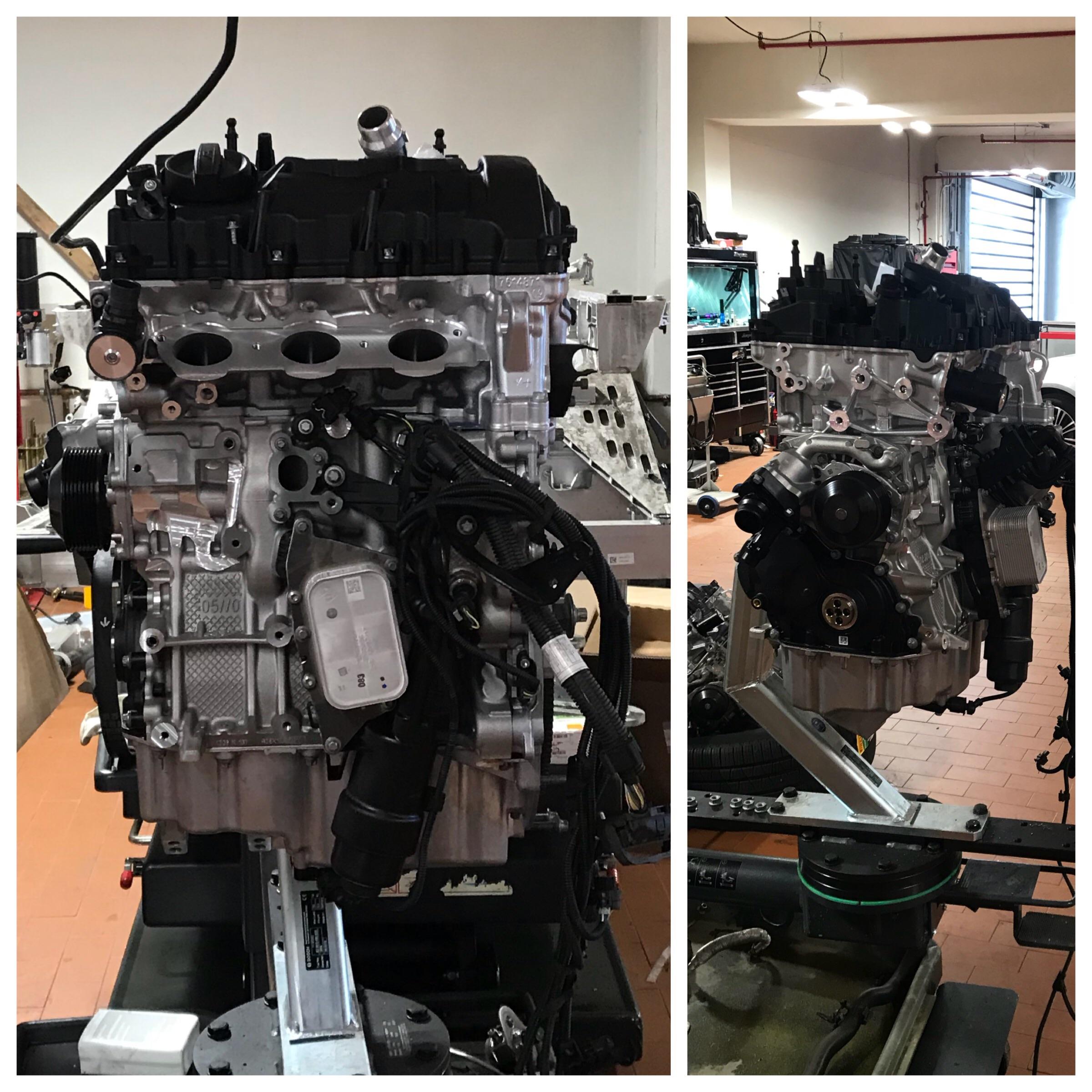 The 3 cyl in the new BMW i8 is so tiny and cute