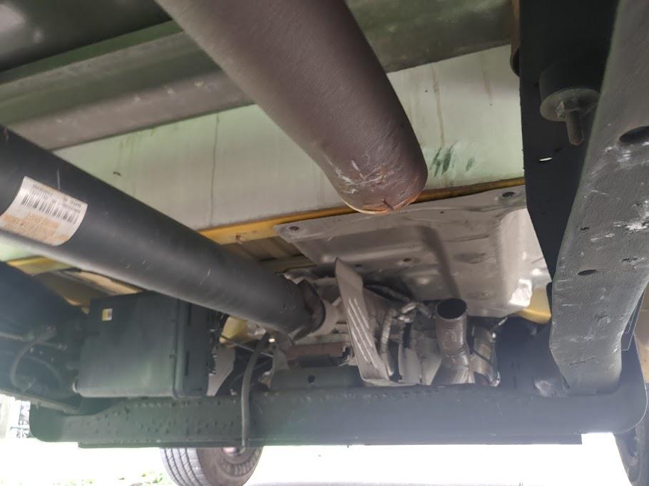 Where the Catalytic Converter was yesterday on our rental box truck r/techtheatre