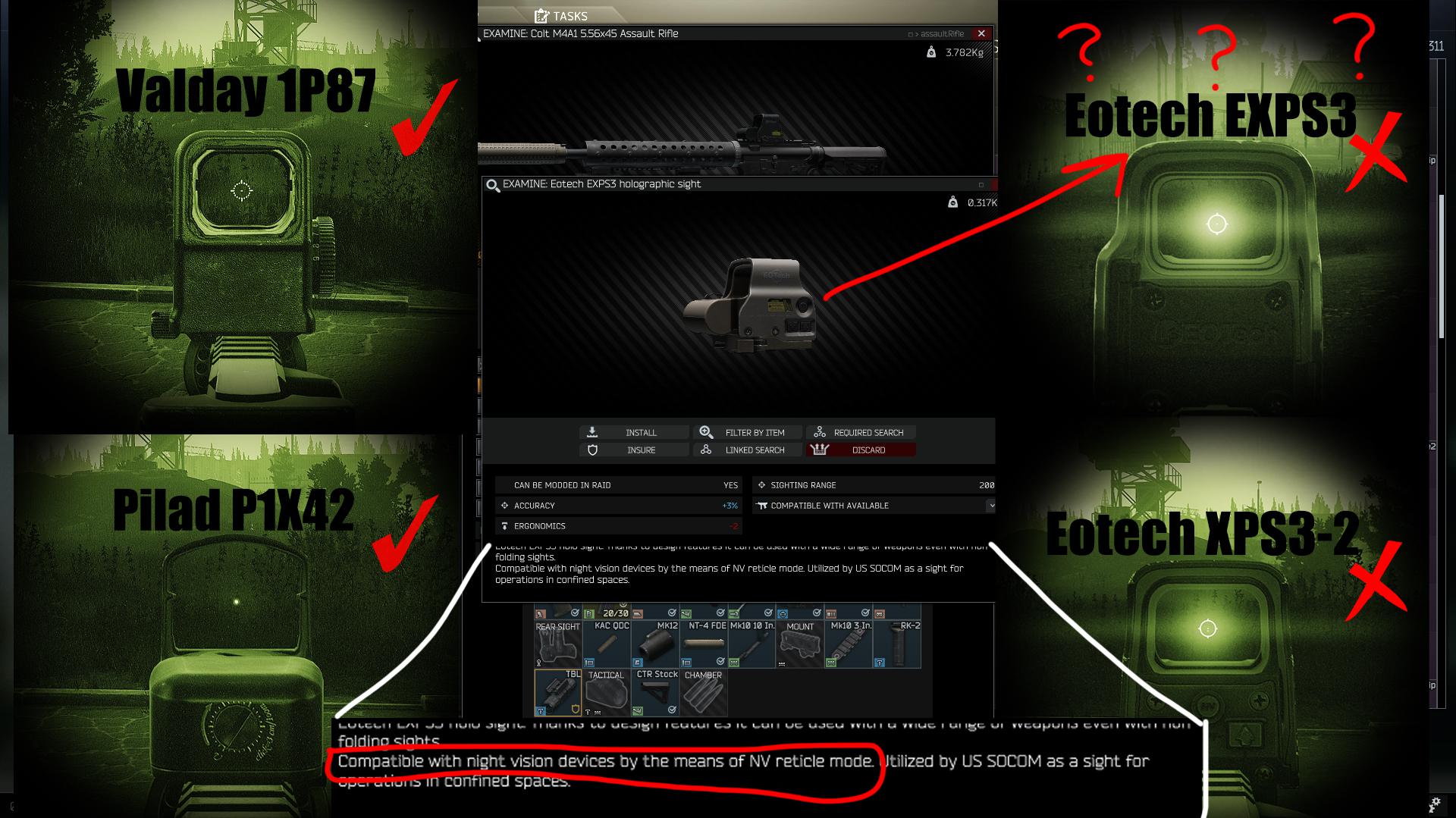 What is the deal with the Eotech sights and Night vision??? Especially