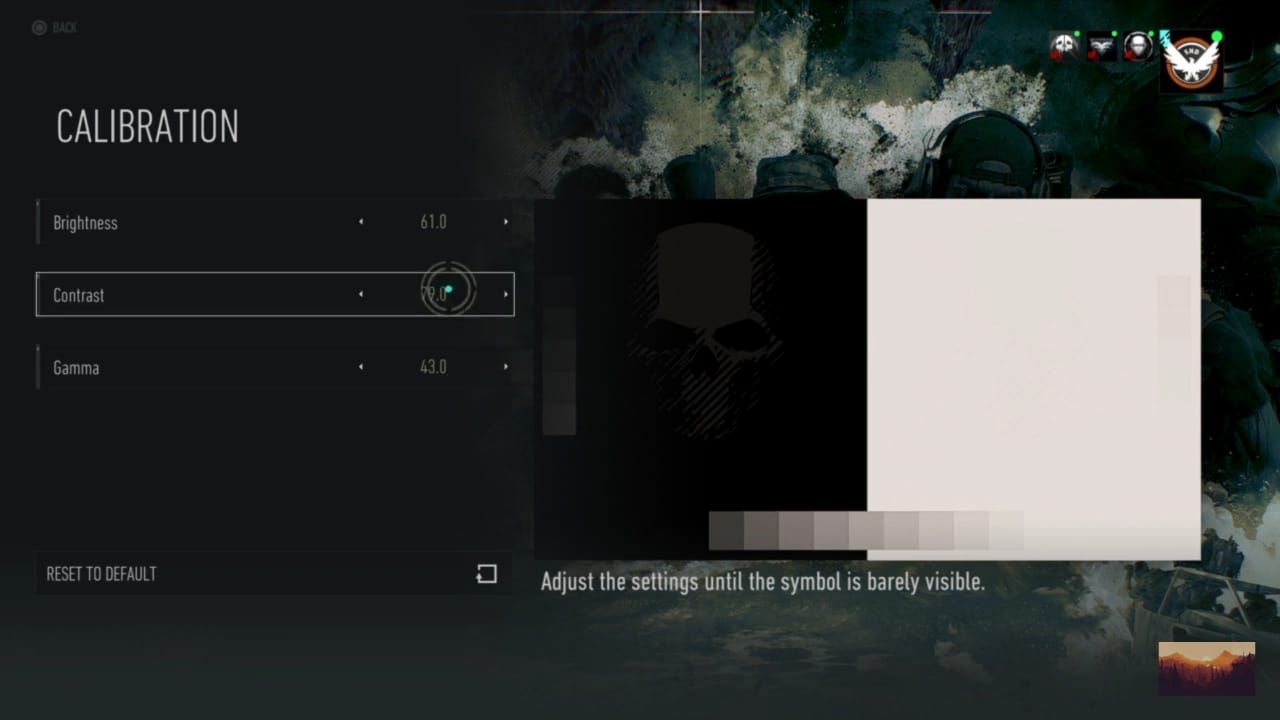 Disable HDR and try these settings in image calibration. The game will