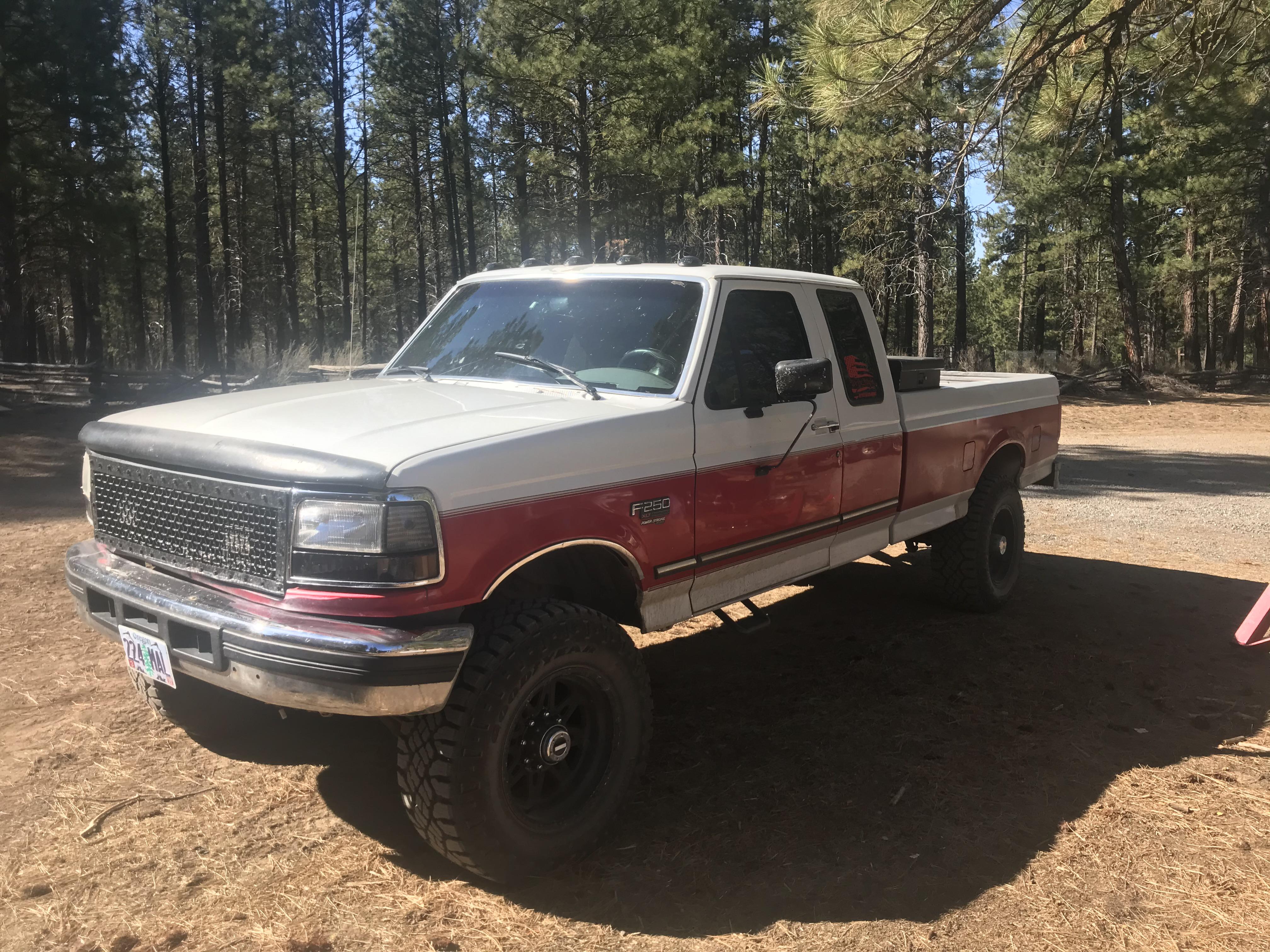 My new to me '96 F250 7.3L Powerstroke. I've added the 18" wheels and