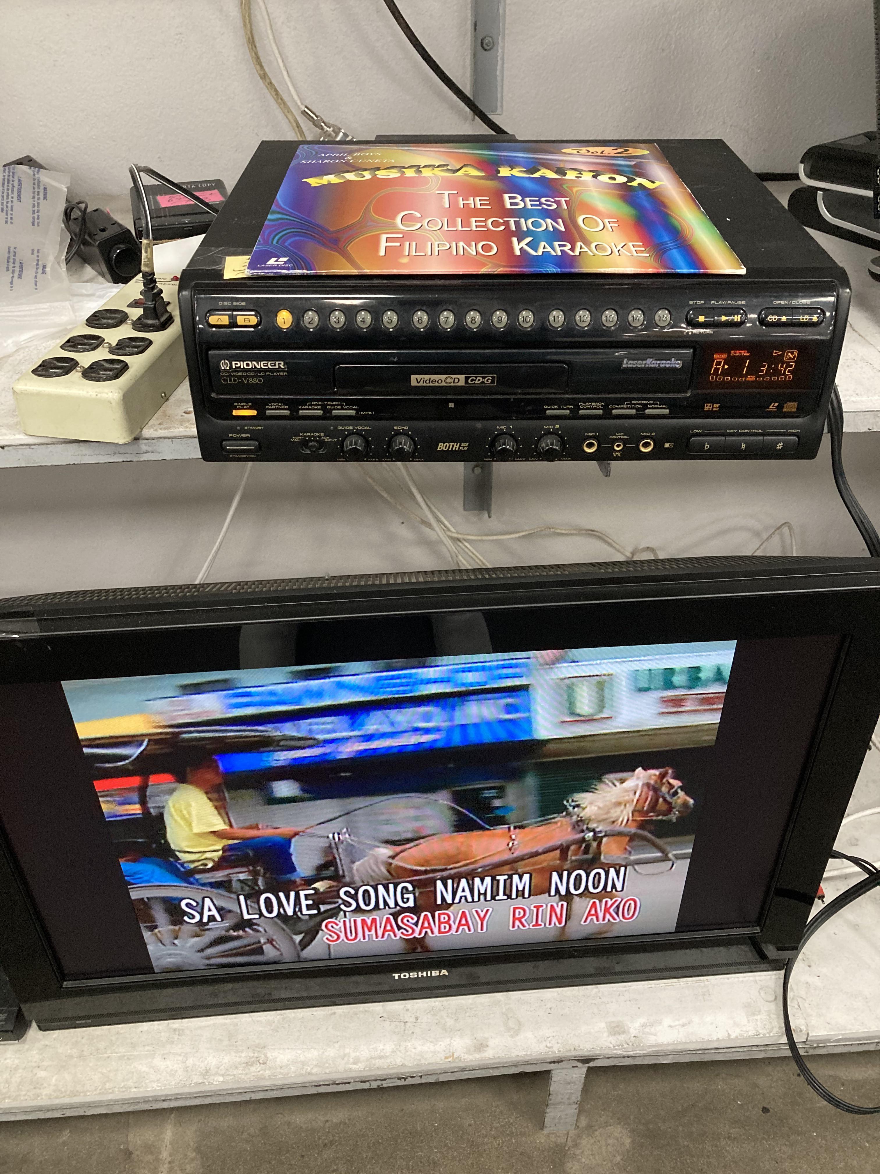 Found this completely functional karaoke and CD player LD player with
