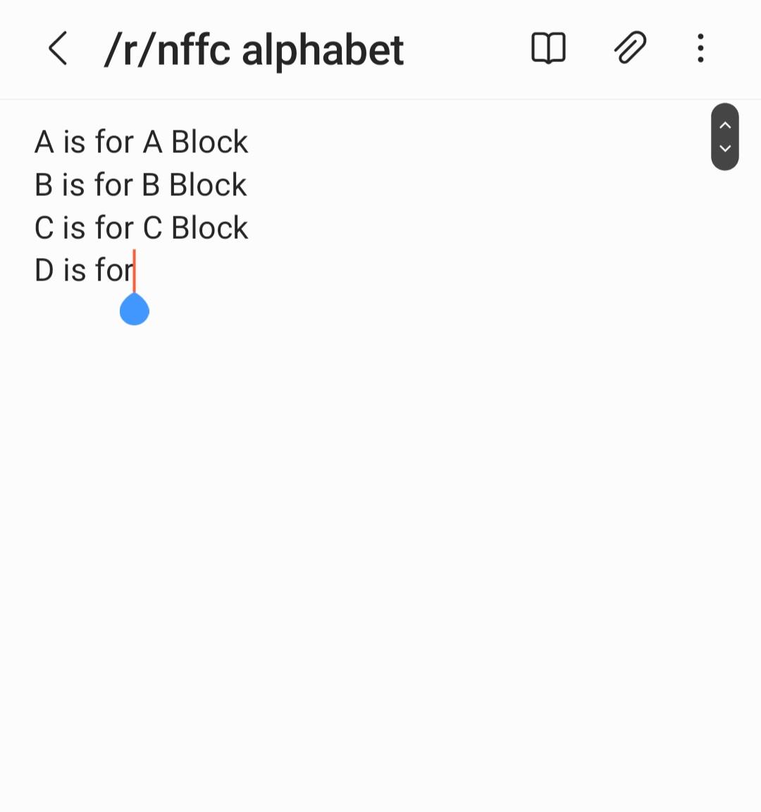 If C is for C Block, what does D stand for r/nffc