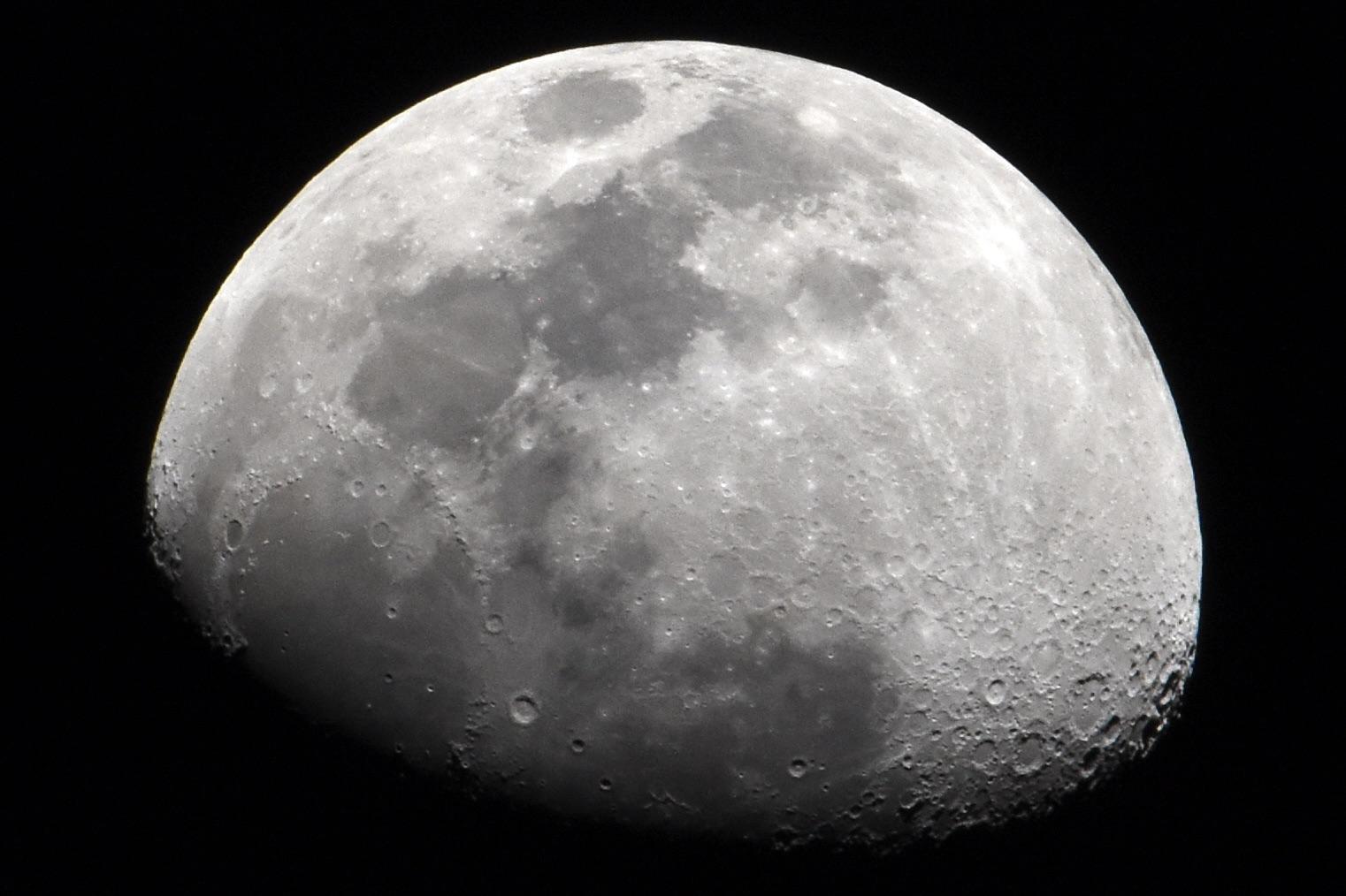 First moon shot with Nikon 200500mm. D7200, 1/500, f8, ISO 125. r/Nikon