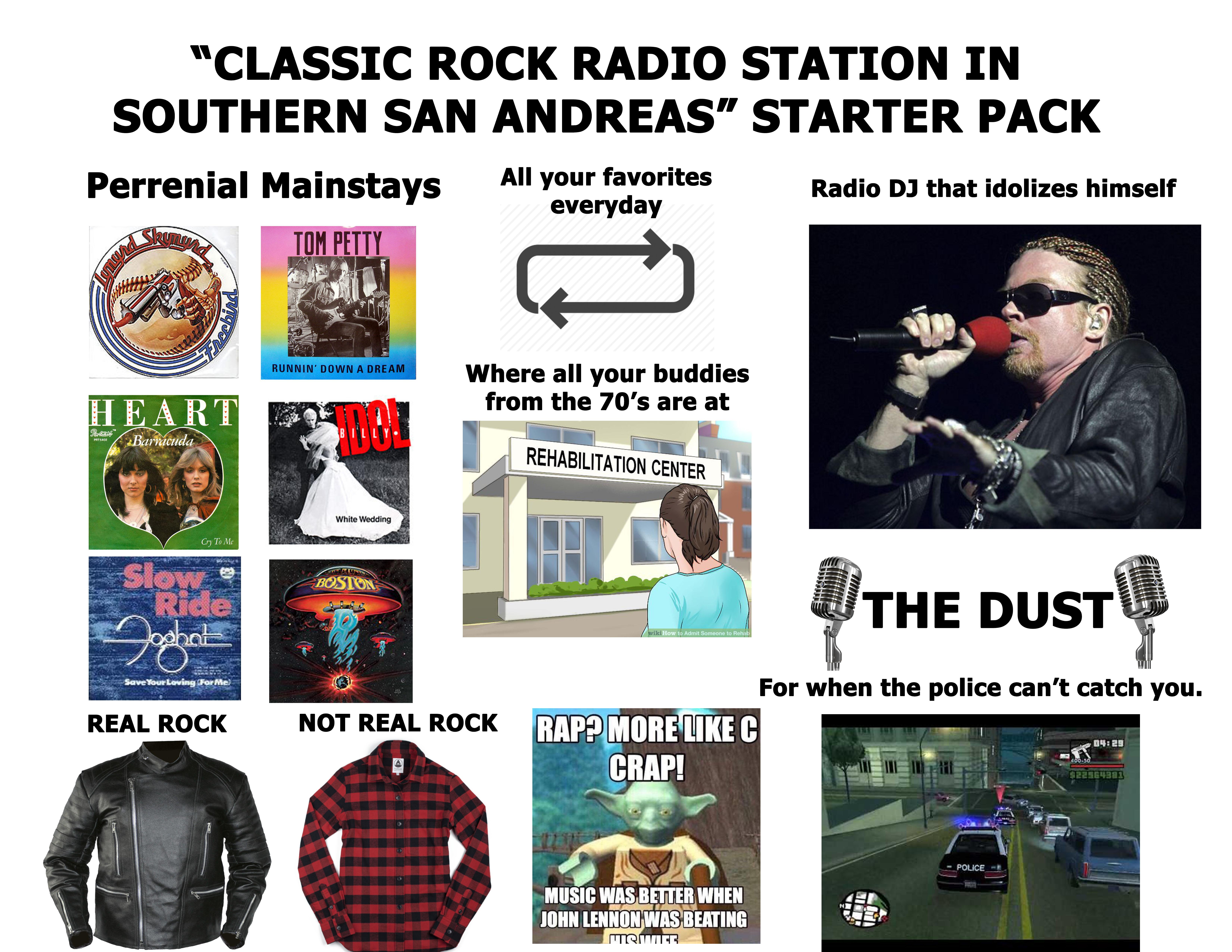 THE CLASSIC ROCK RADIO STATION IN SOUTHERN SAN ANDREAS STARTER PACK r