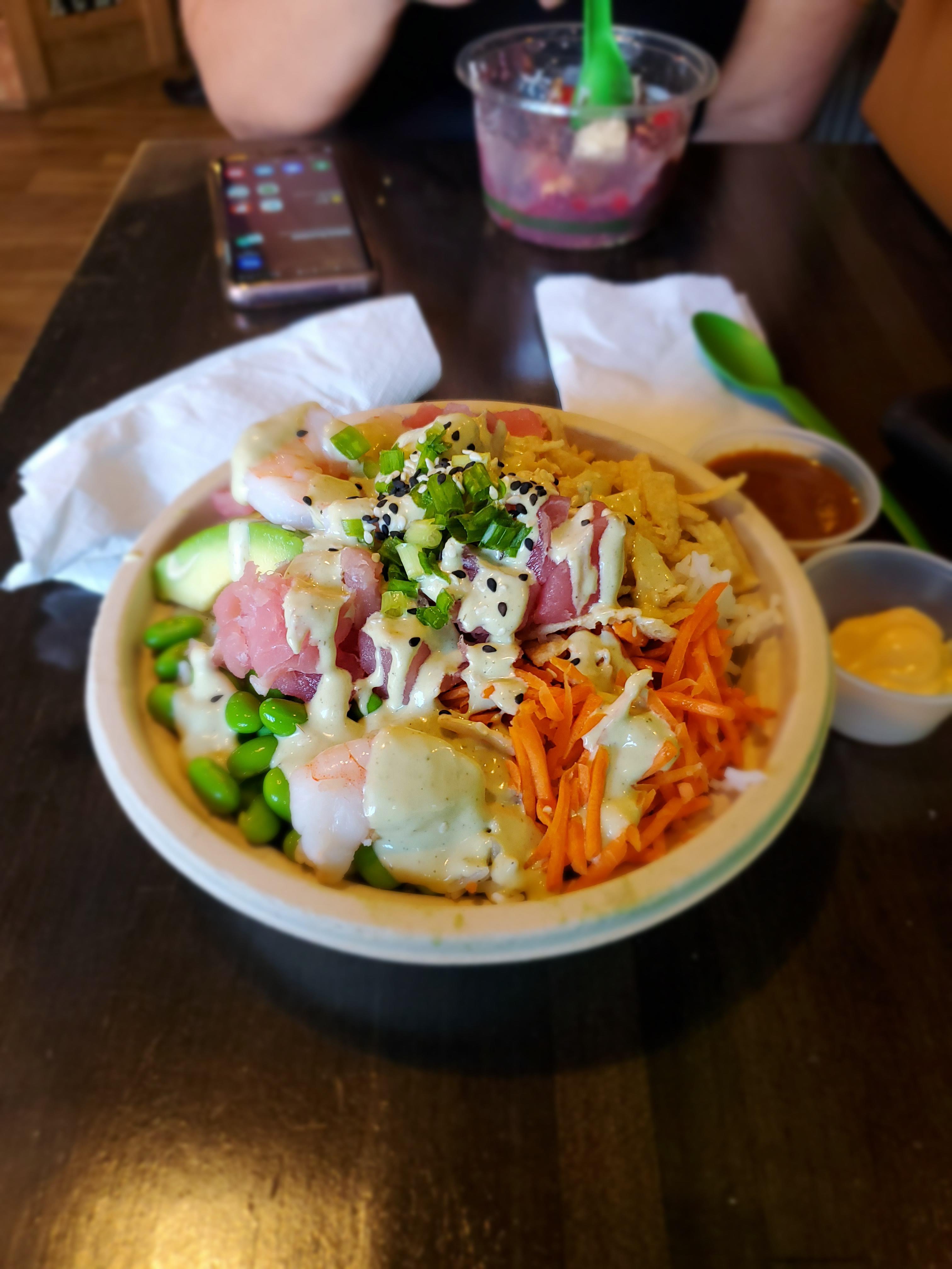 [I Ate] Shrimp and Tuna Poke Bowl at Bango Bowl r/food