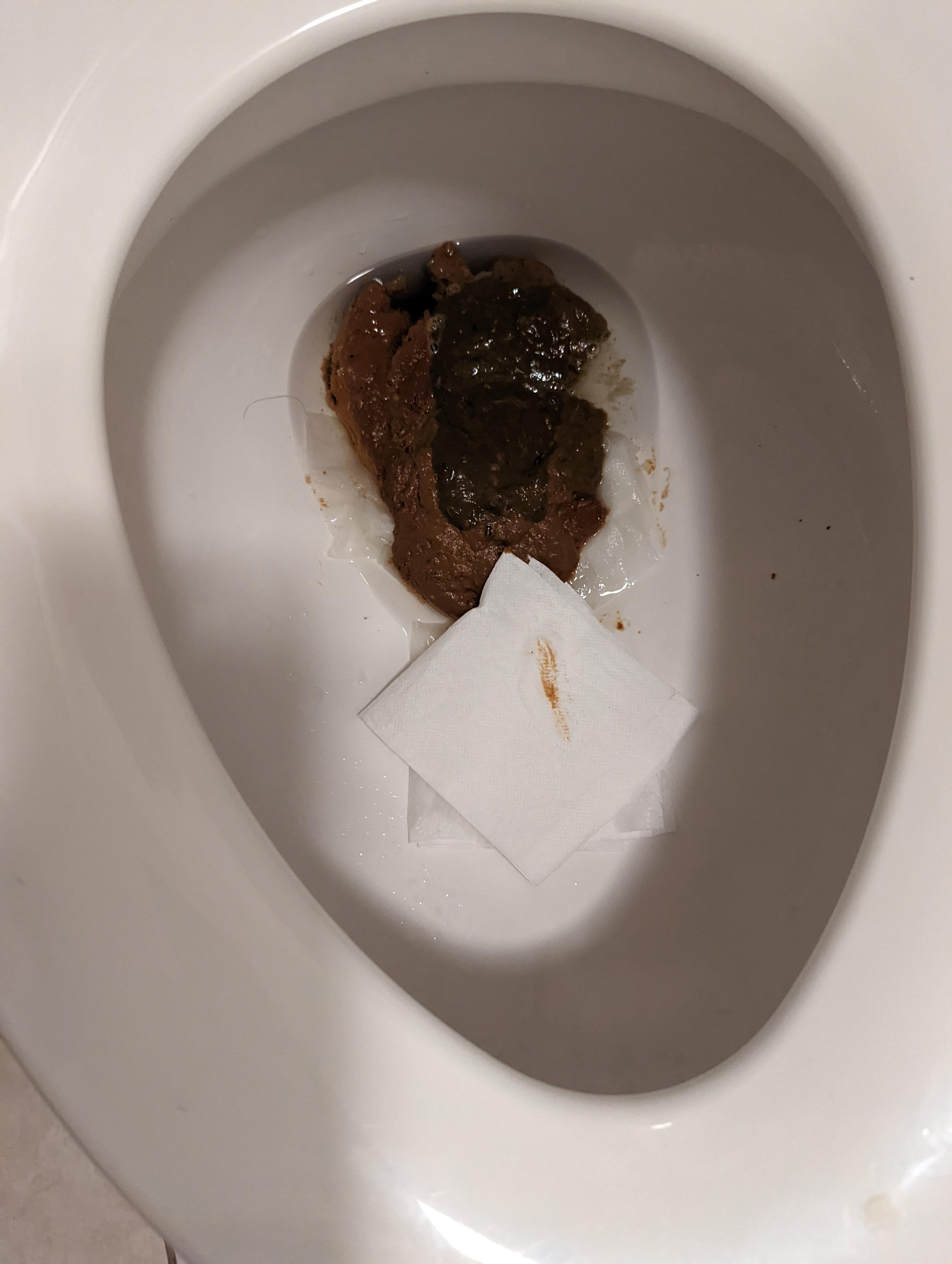 Two tone BM. . Wife might have added too much food coloring to the Cake