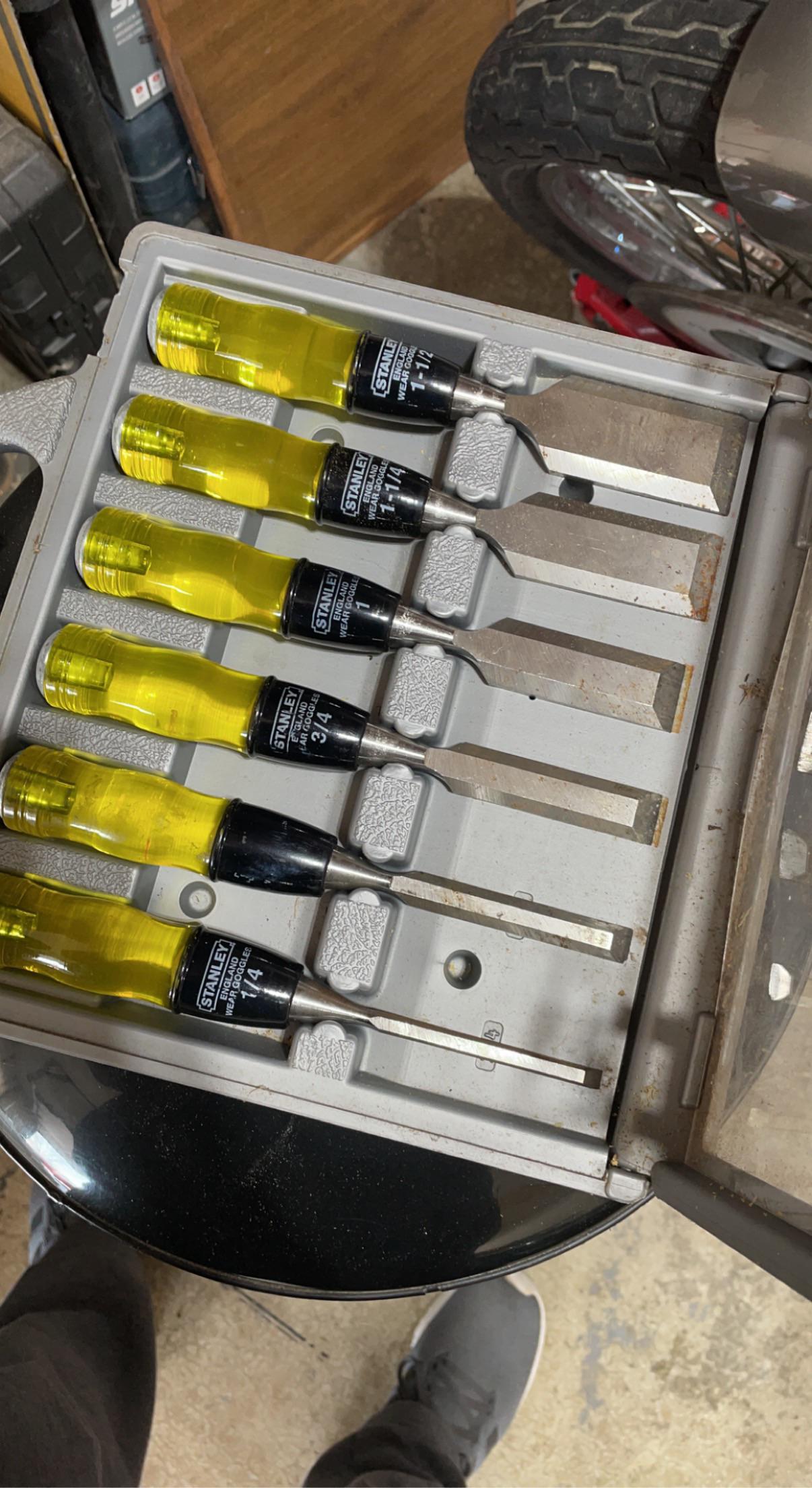 Just got these old(er) Stanley chisels for 50. I’ve been seeing very